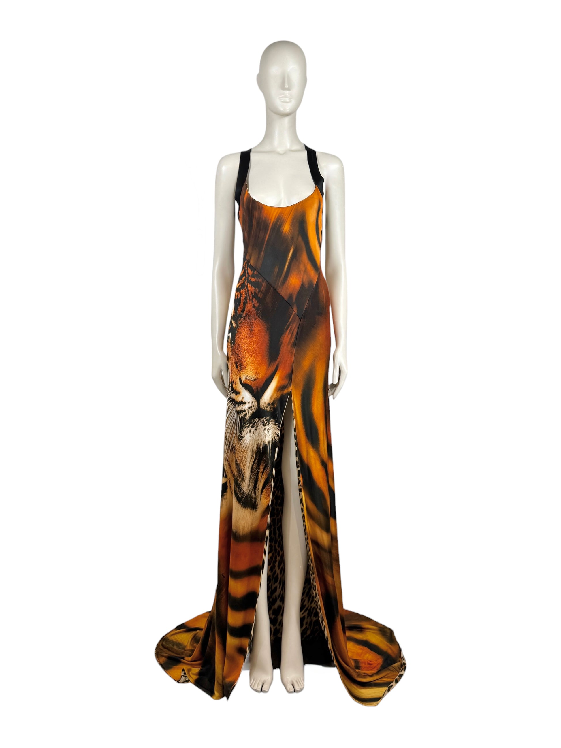 Roberto Cavalli Fausto Puglisi Spring 2022 Look 15 Maxi tiger dress