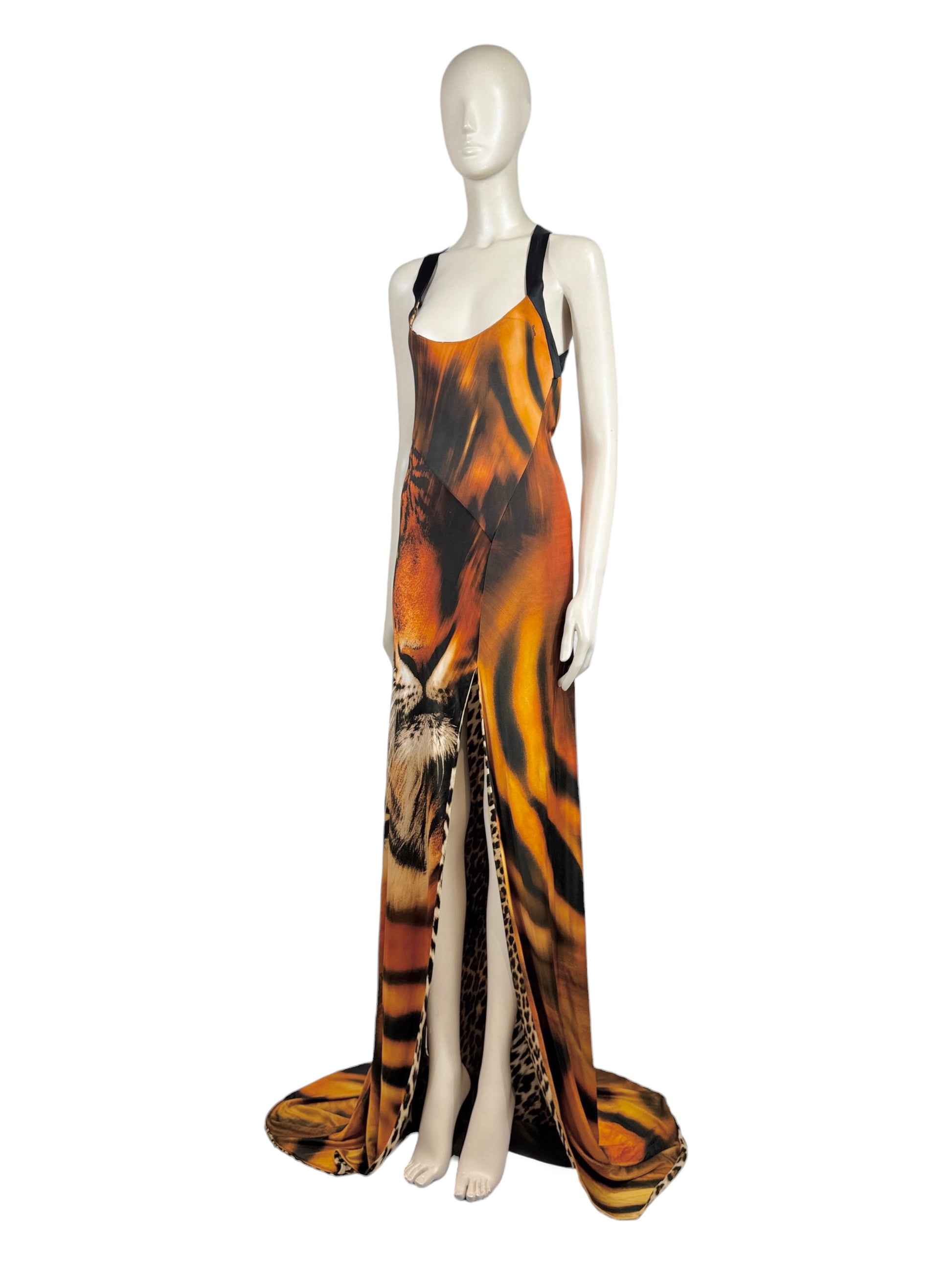 Roberto Cavalli Fausto Puglisi Spring 2022 Look 15 Maxi tiger dress