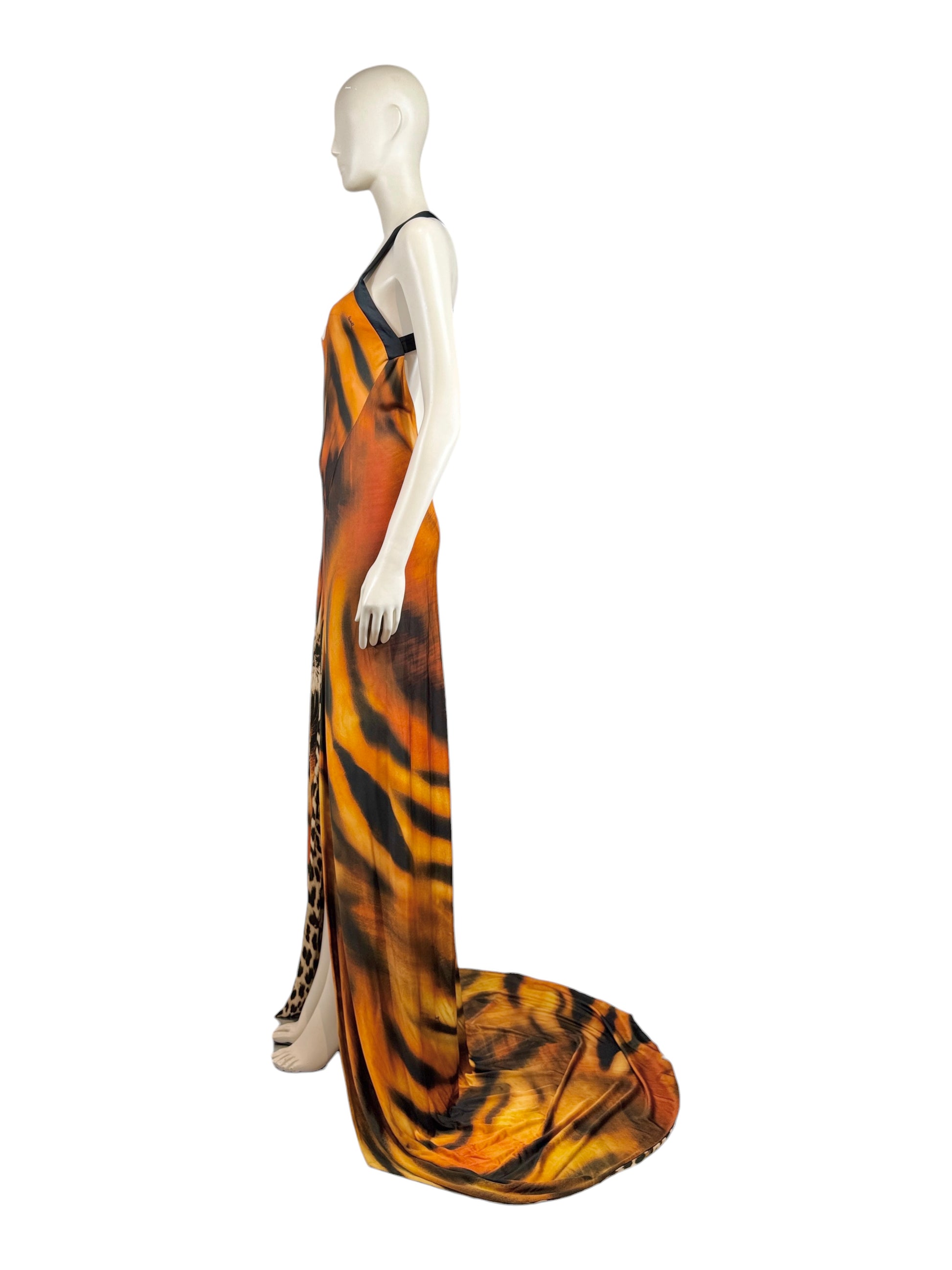 Roberto Cavalli Fausto Puglisi Spring 2022 Look 15 Maxi tiger dress