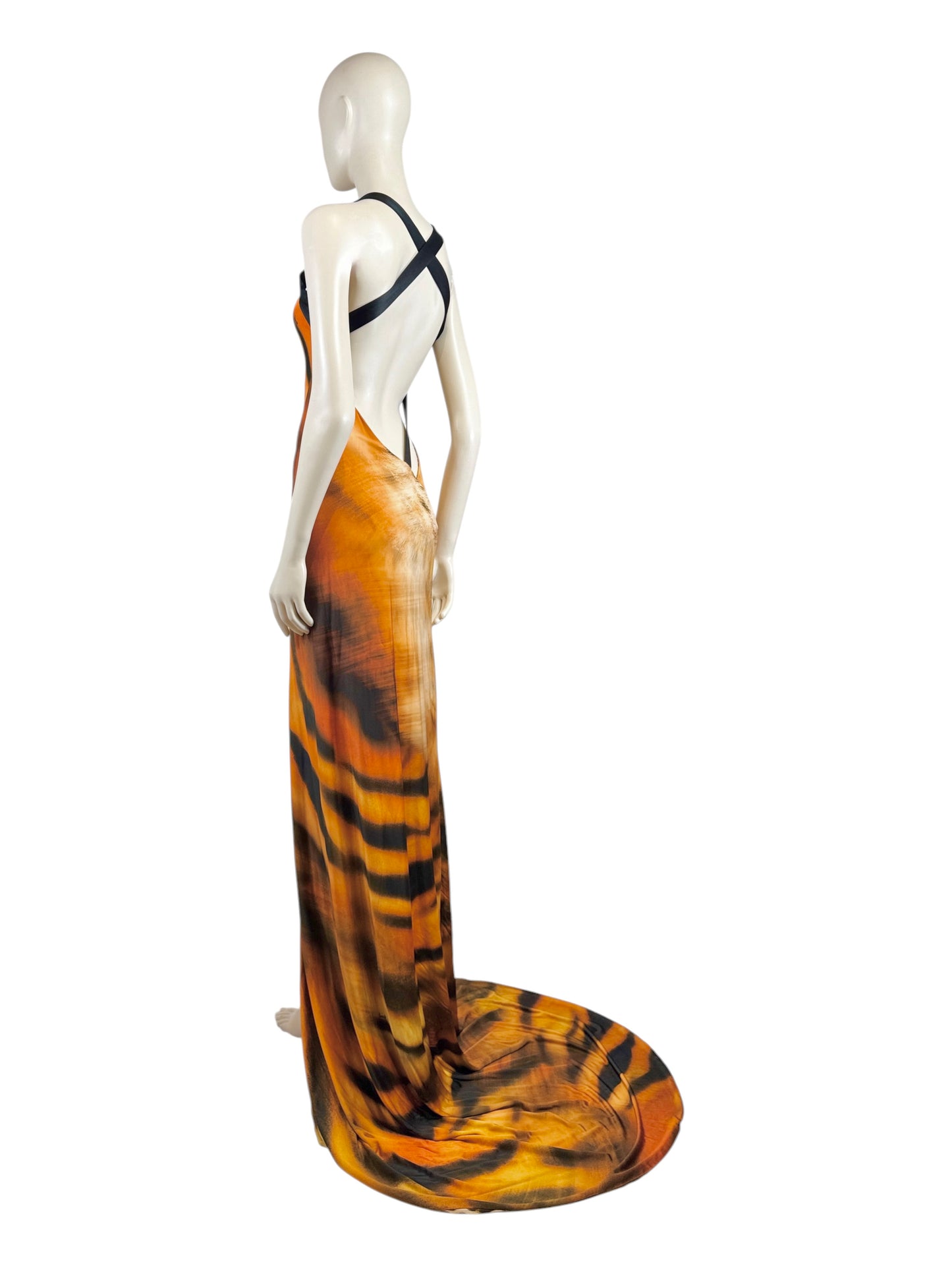 Roberto Cavalli Fausto Puglisi Spring 2022 Look 15 Maxi tiger dress