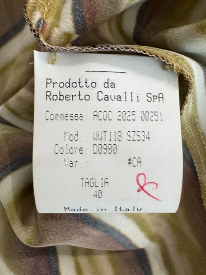 Roberto Cavalli Fausto Puglisi Spring 2025 Ray of Light silk dress