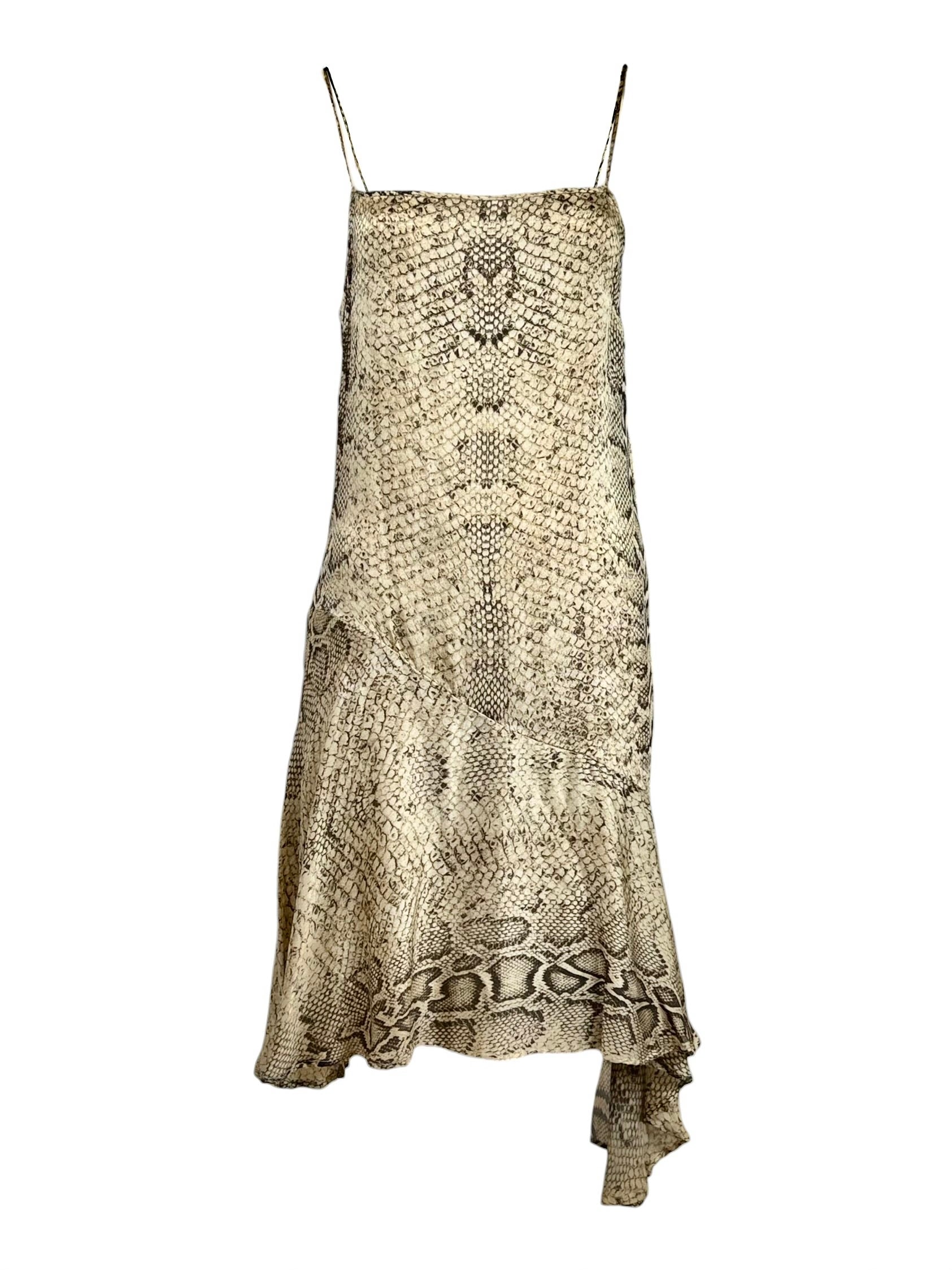 Roberto Cavalli Spring 1998 Printed Snakeskin mini dress