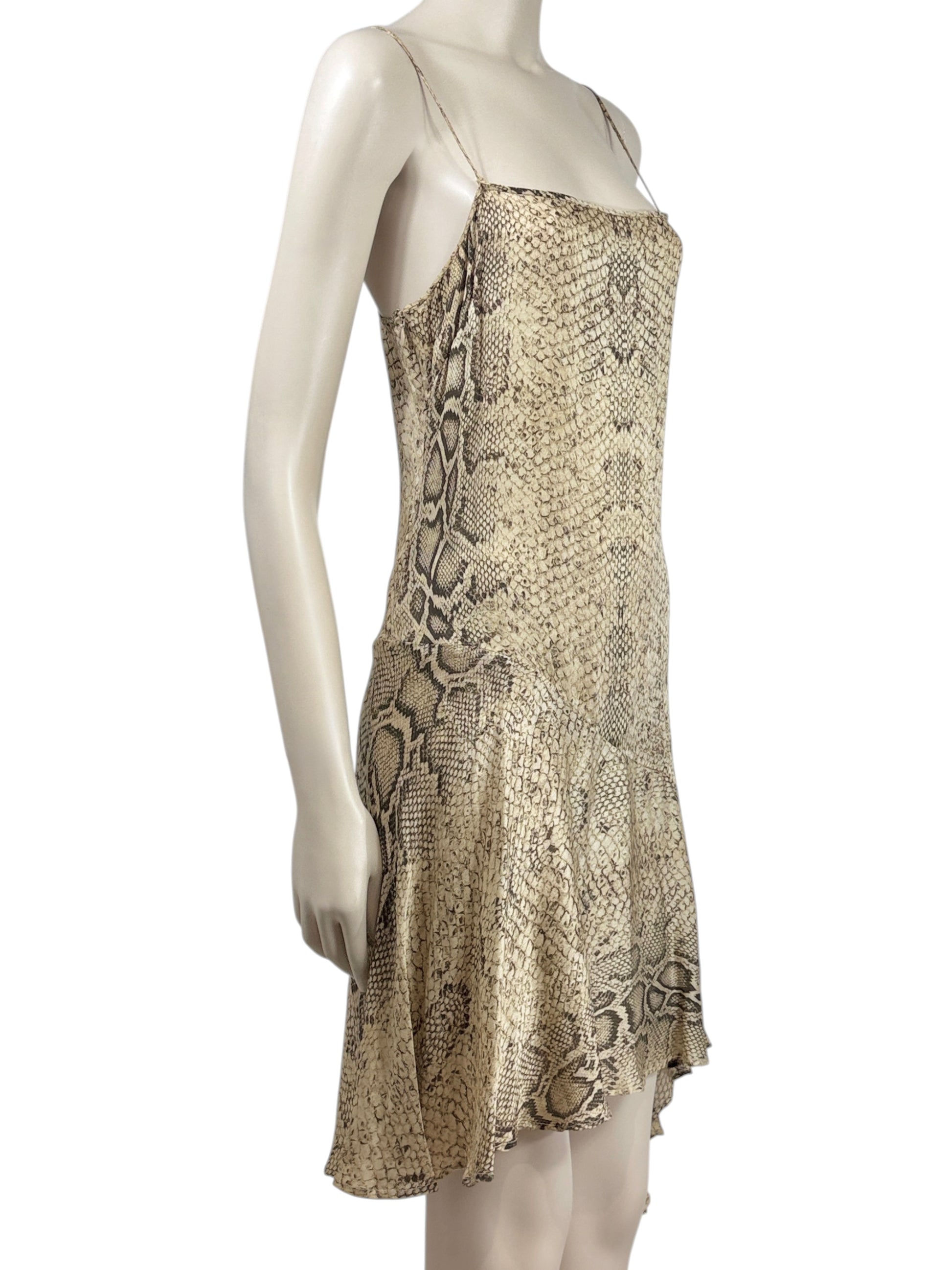 Roberto Cavalli Spring 1998 Printed Snakeskin mini dress