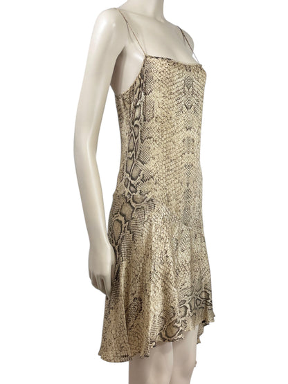 Roberto Cavalli Spring 1998 Printed Snakeskin mini dress