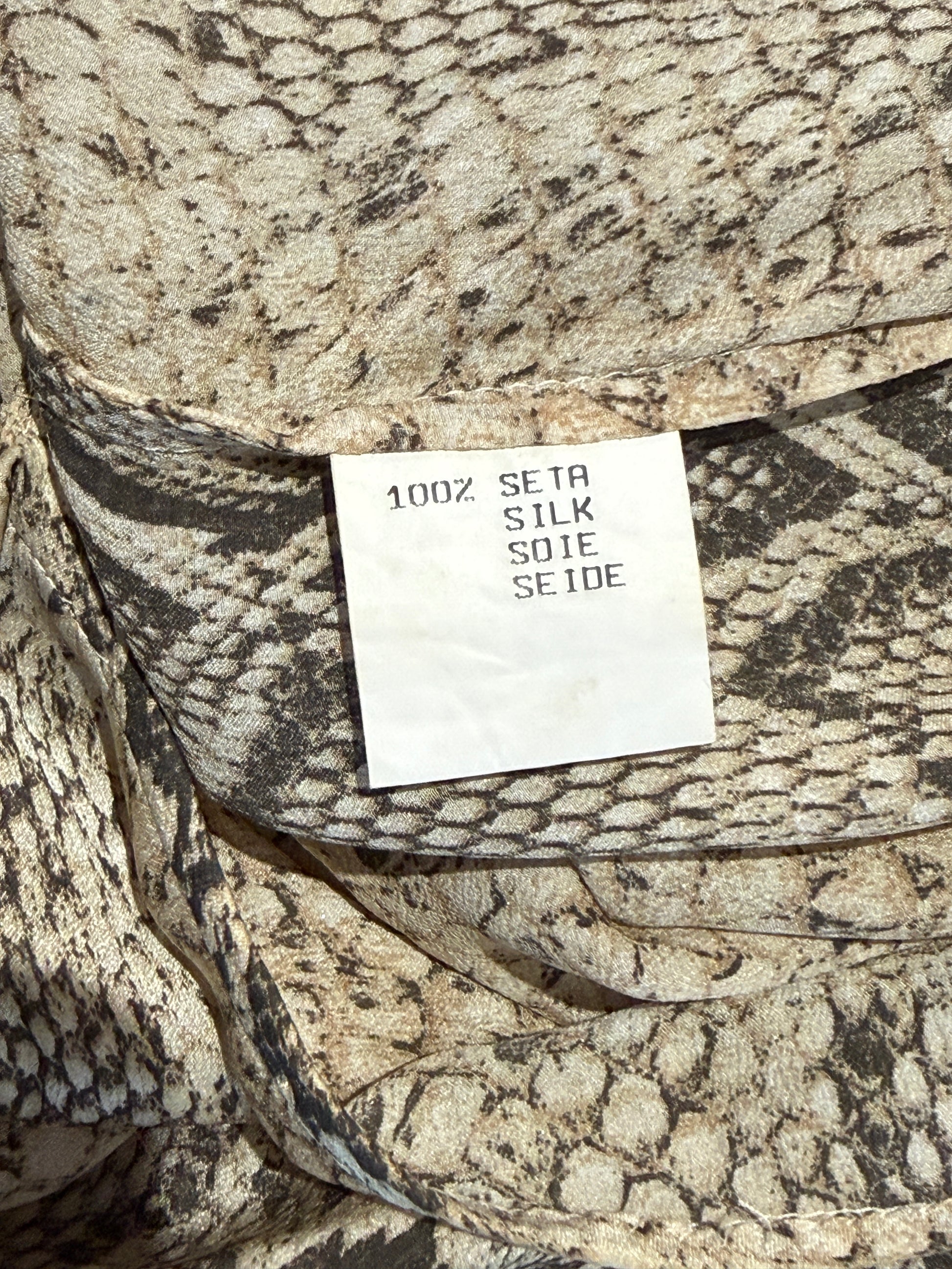 Roberto Cavalli Spring 1998 Printed Snakeskin mini dress
