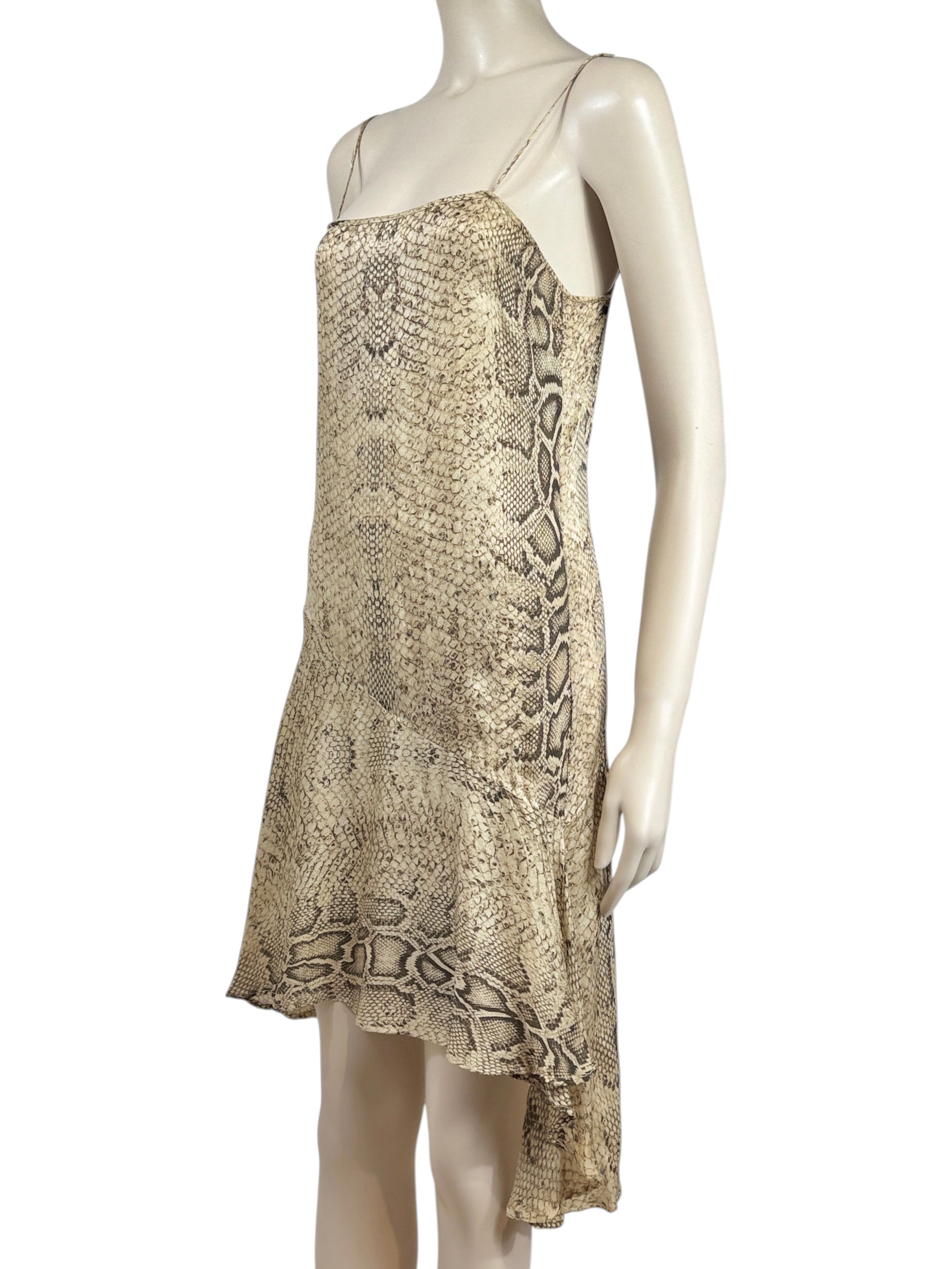 Roberto Cavalli Spring 1998 Printed Snakeskin mini dress