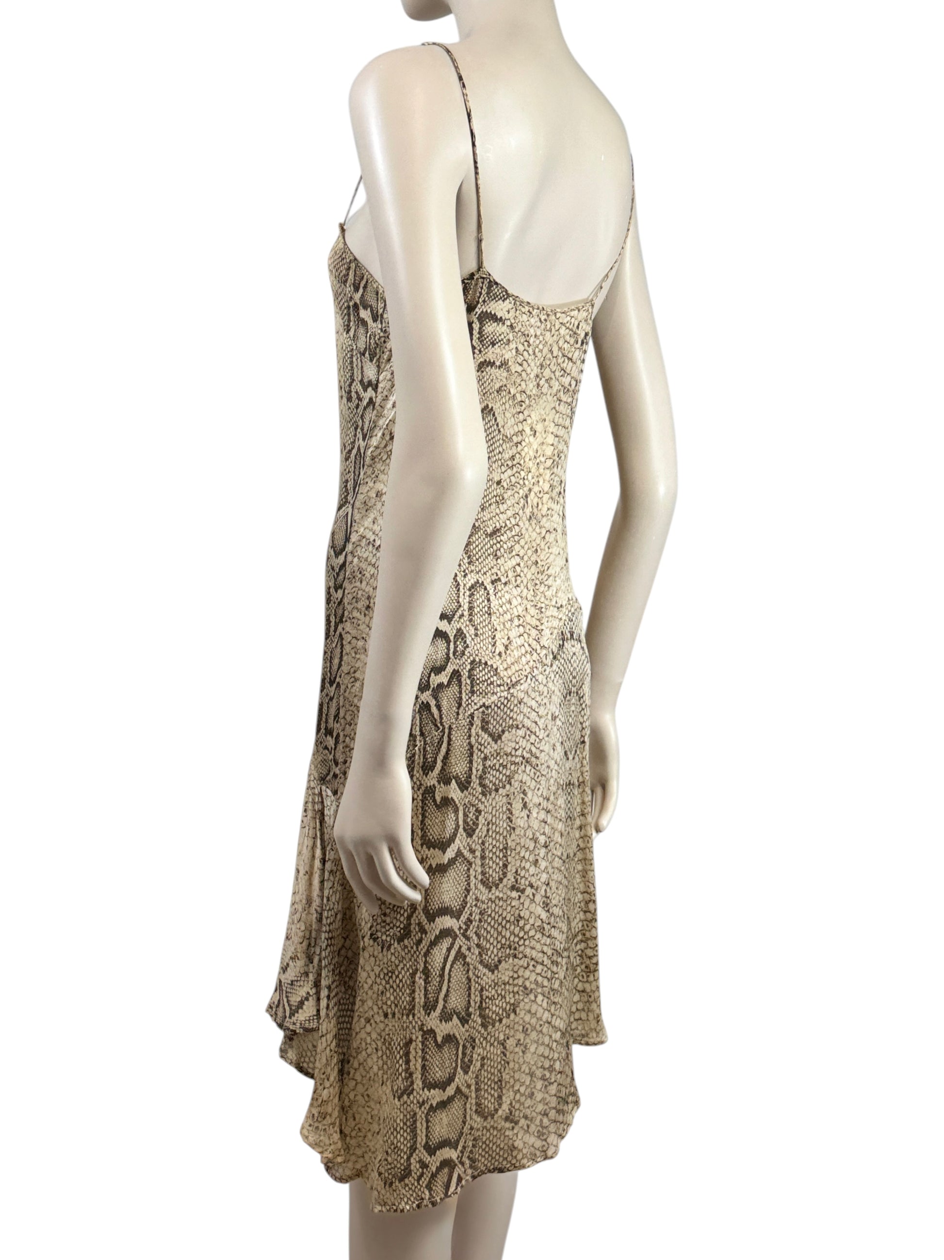 Roberto Cavalli Spring 1998 Printed Snakeskin mini dress