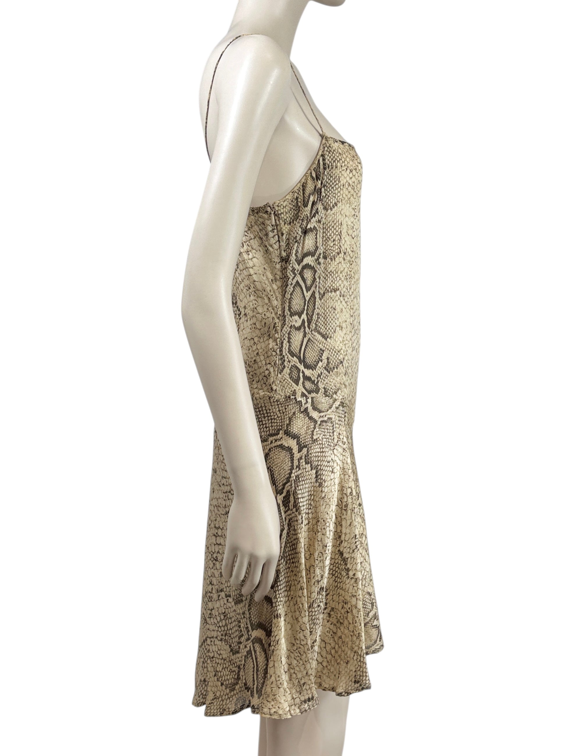 Roberto Cavalli Spring 1998 Printed Snakeskin mini dress
