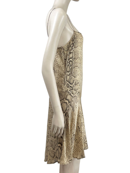 Roberto Cavalli Spring 1998 Printed Snakeskin mini dress