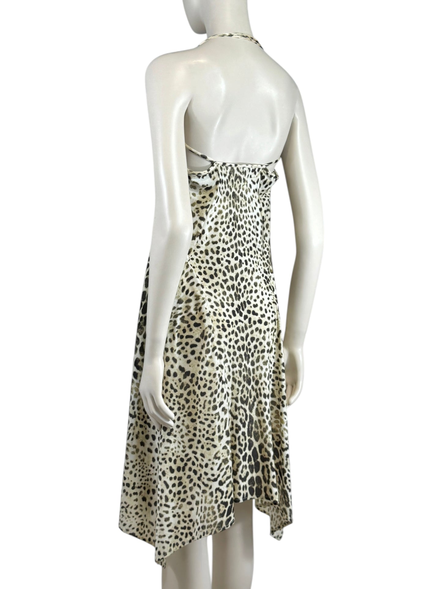 Roberto Cavalli Spring 1999 Leopard print jersey dress