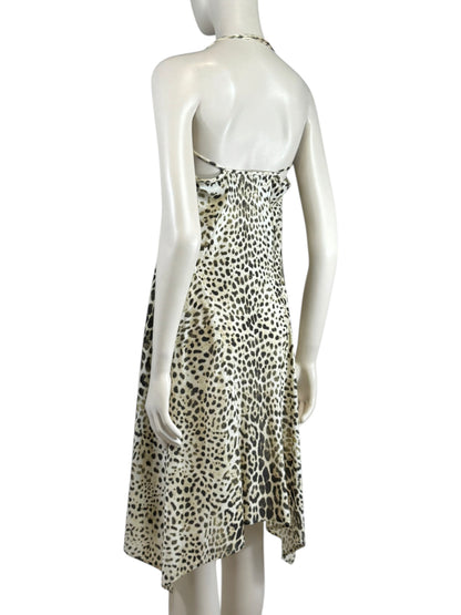 Roberto Cavalli Spring 1999 Leopard print jersey dress