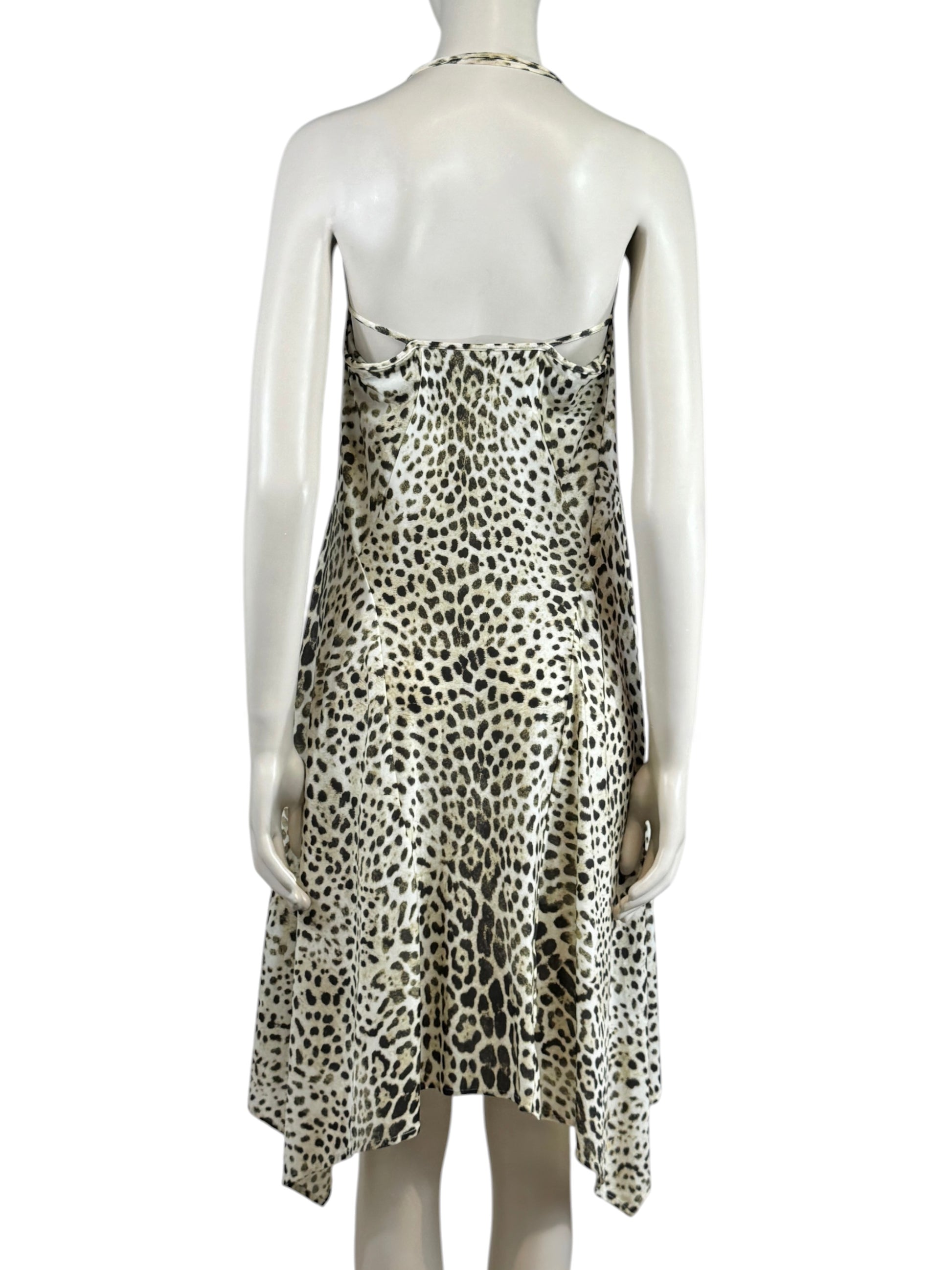 Roberto Cavalli Spring 1999 Leopard print jersey dress