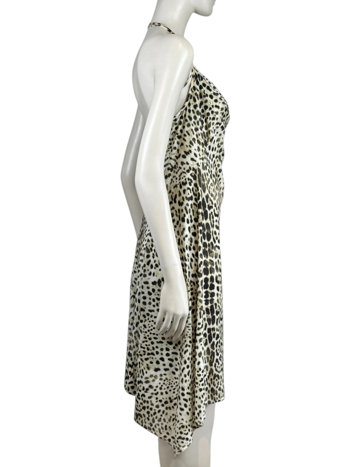 Roberto Cavalli Spring 1999 Leopard print jersey dress