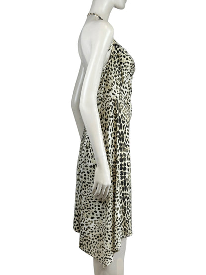 Roberto Cavalli Spring 1999 Leopard print jersey dress
