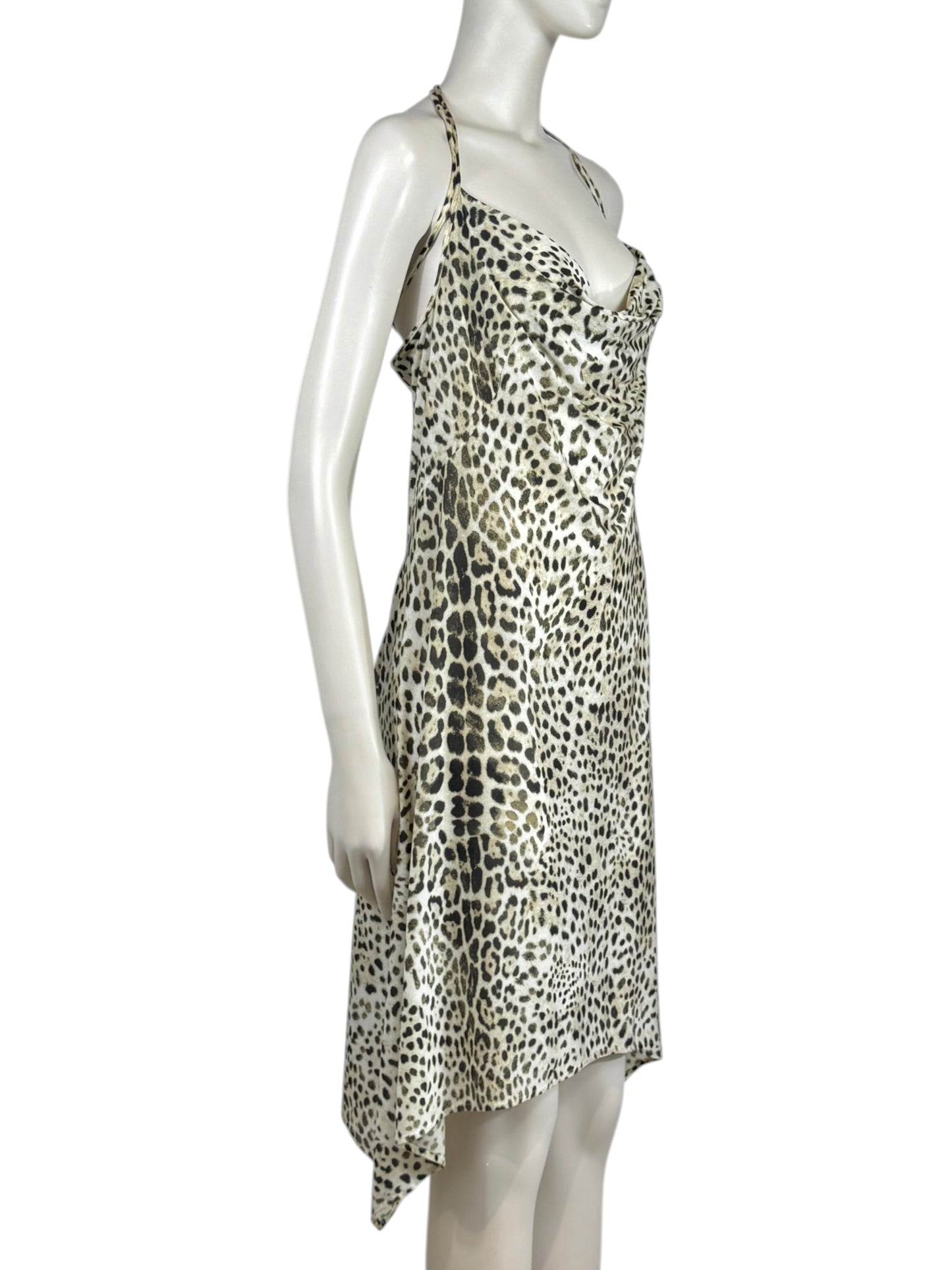Roberto Cavalli Spring 1999 Leopard print jersey dress