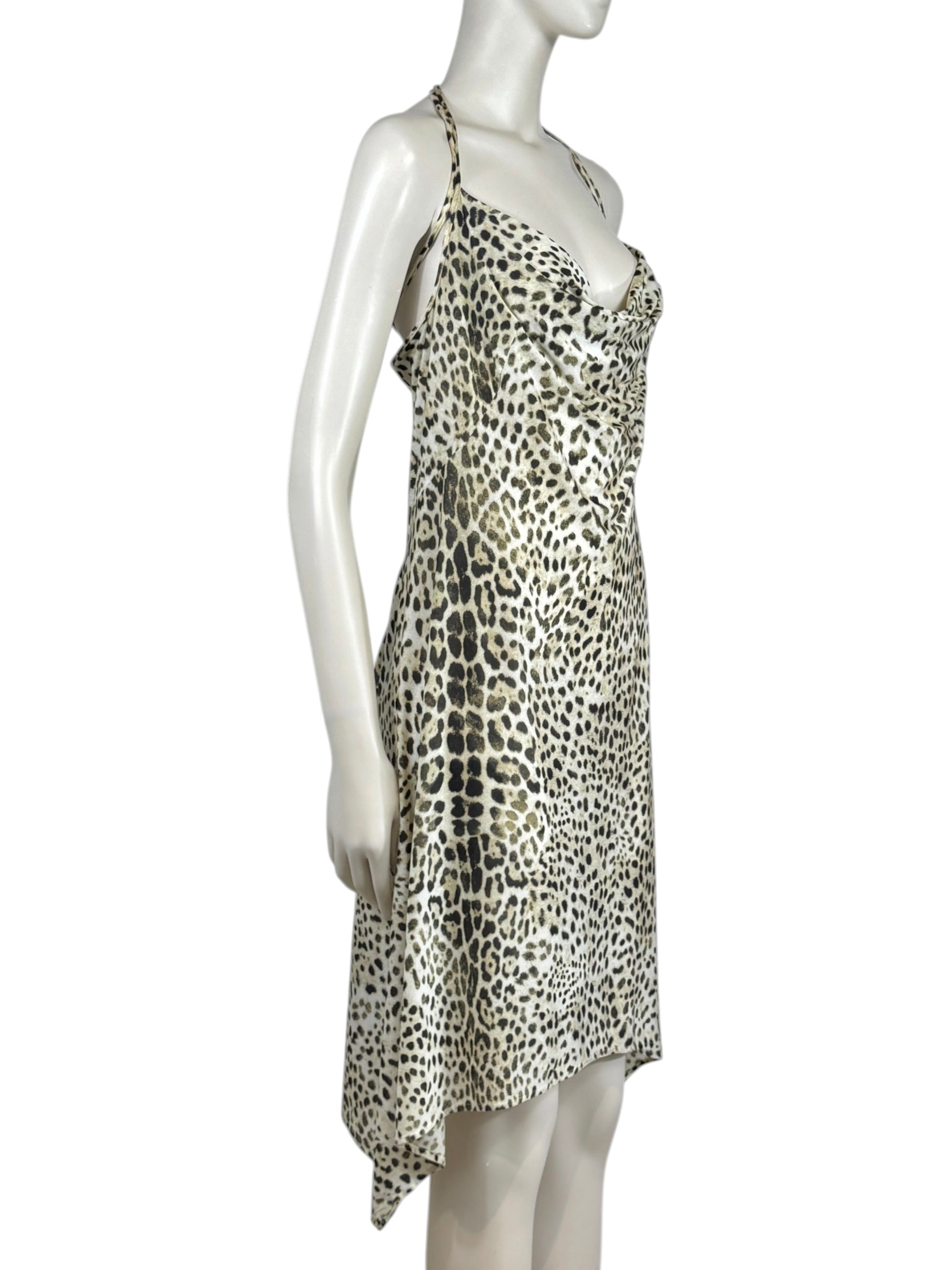 Roberto Cavalli Spring 1999 Leopard print jersey dress