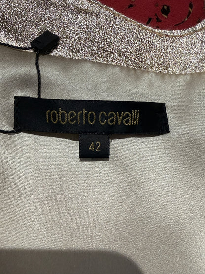 Roberto Cavalli Spring 2007 Gold metallic lambskin jacket dragons