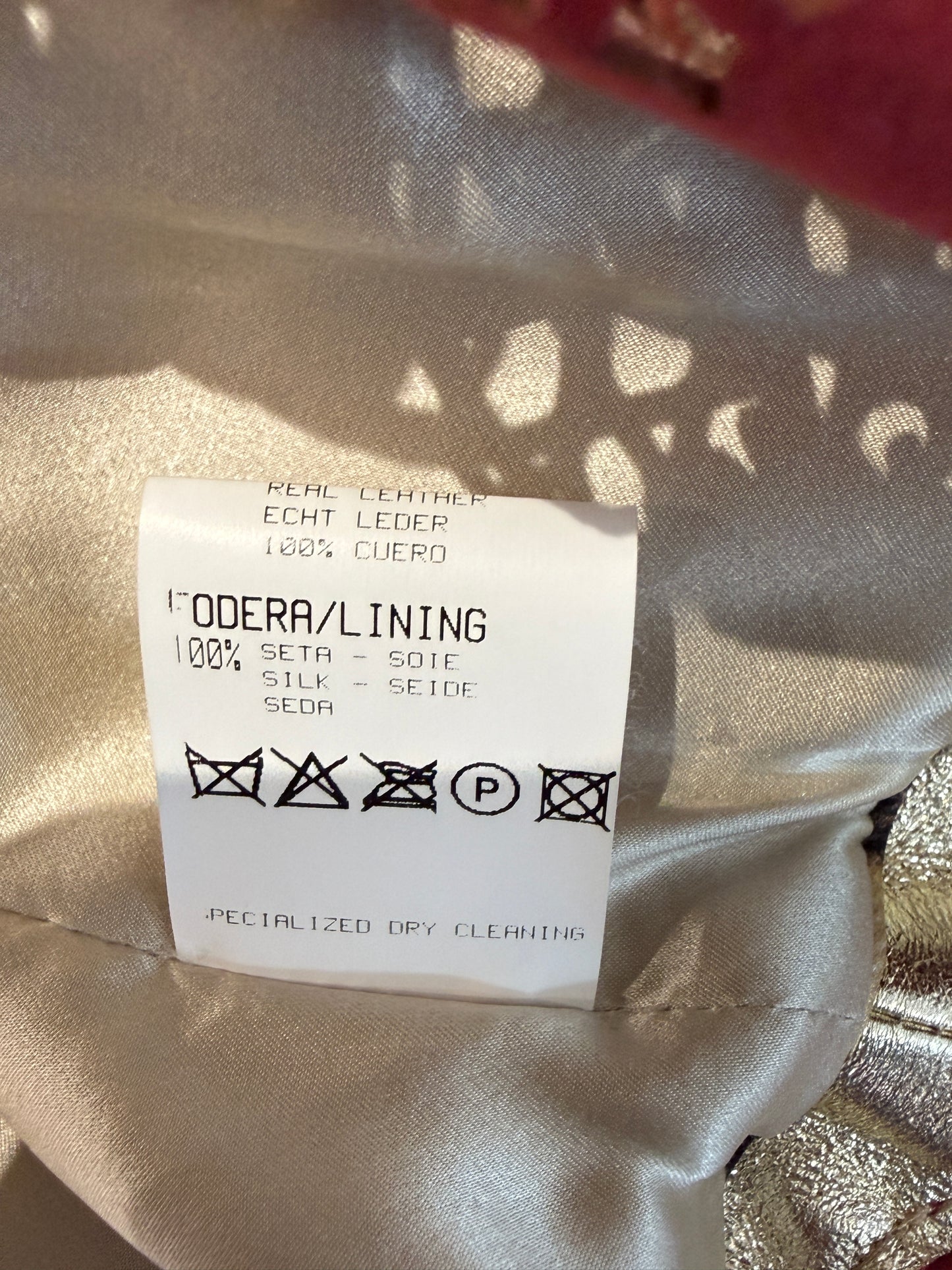 Roberto Cavalli Spring 2007 Gold metallic lambskin jacket dragons