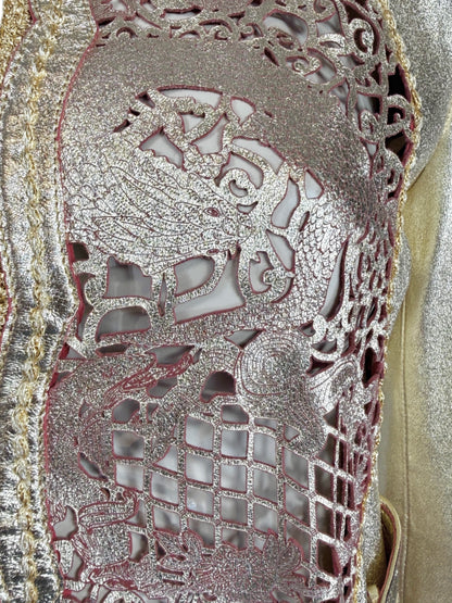 Roberto Cavalli Spring 2007 Gold metallic lambskin jacket dragons