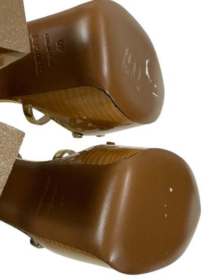 Roberto Cavalli wood sandal