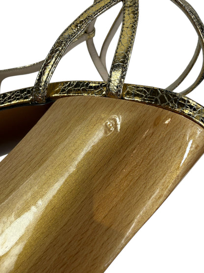 Roberto Cavalli wood sandal