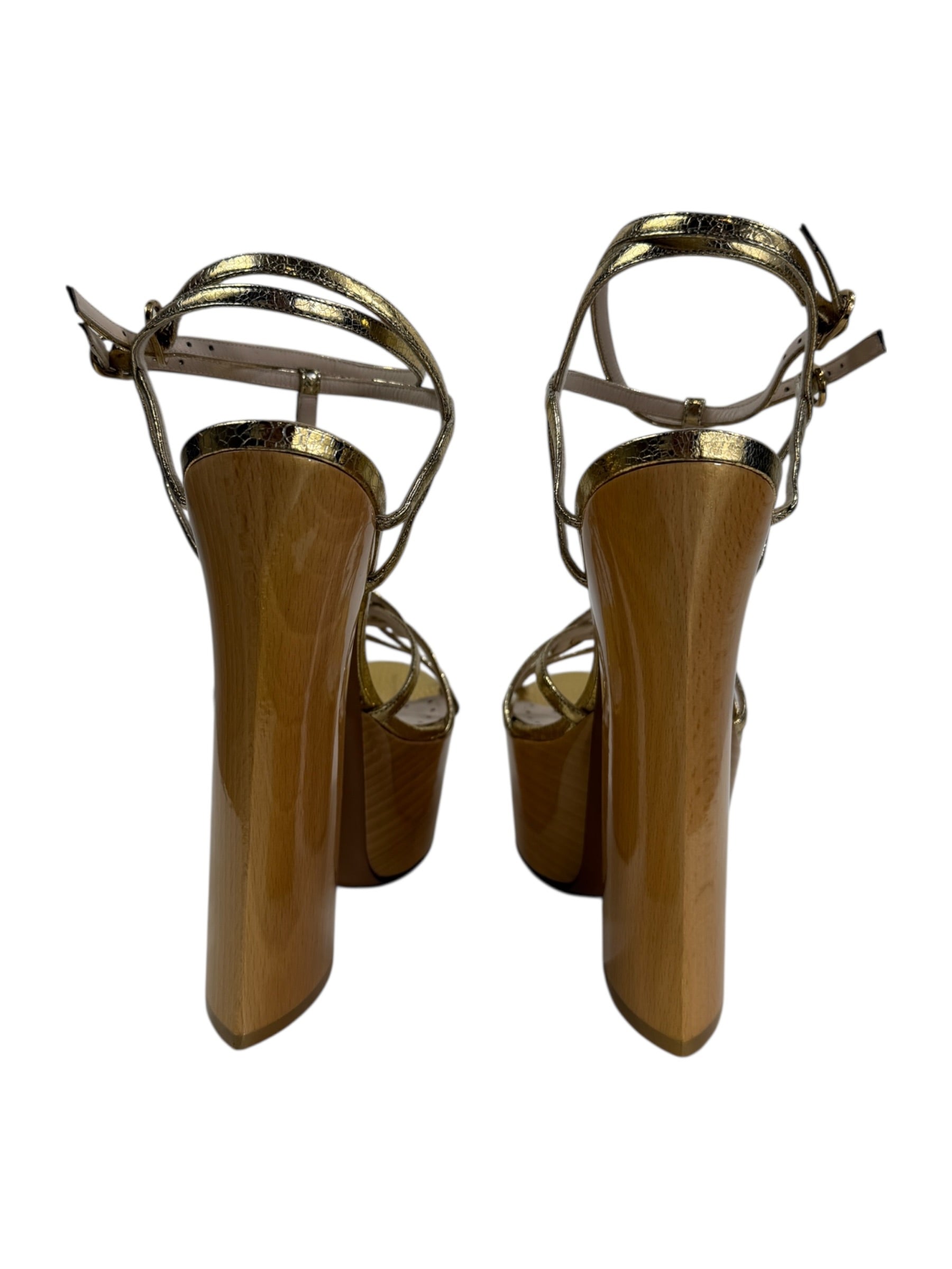 Roberto Cavalli wood sandal