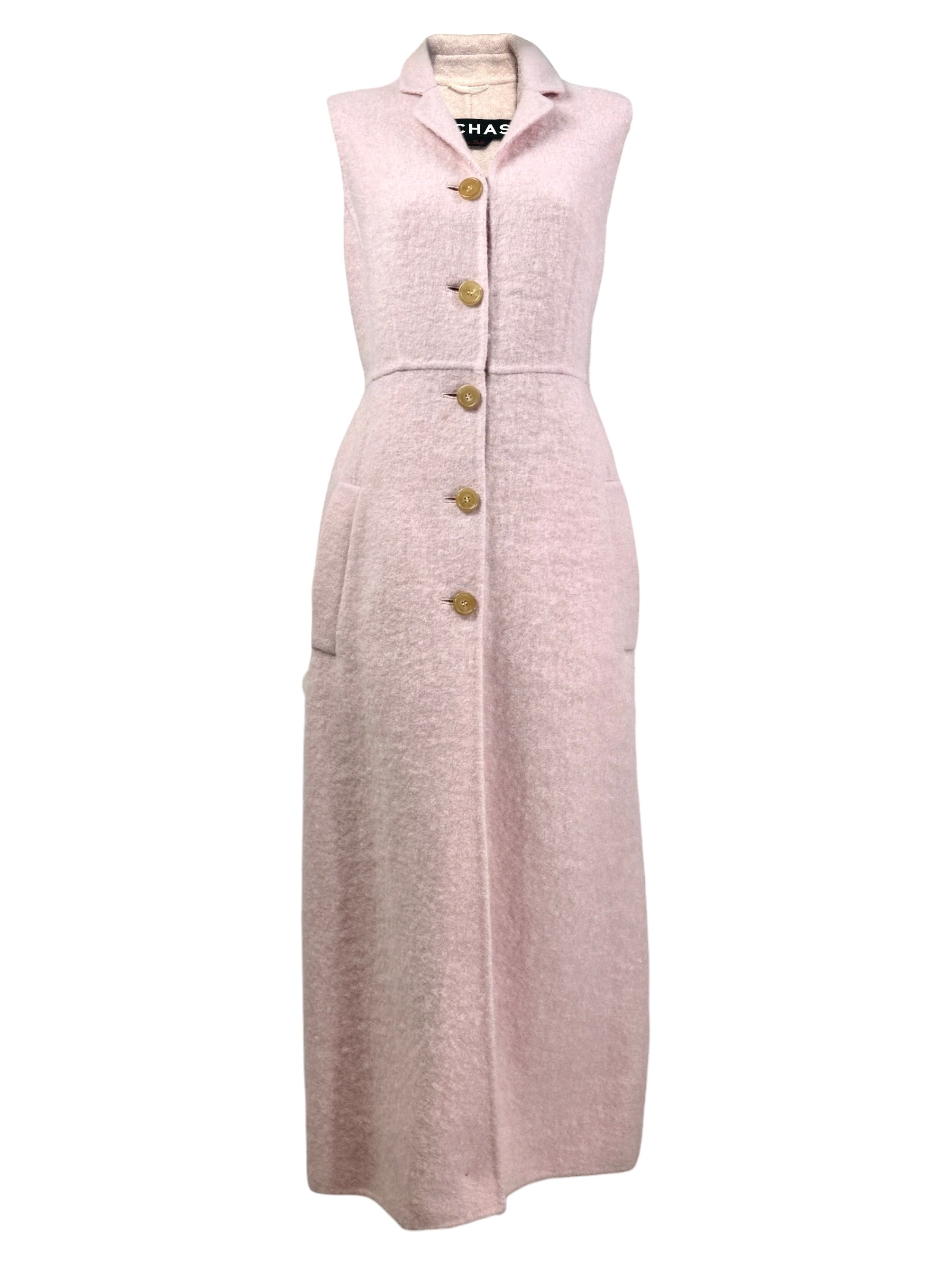 Rochas pink dress coat