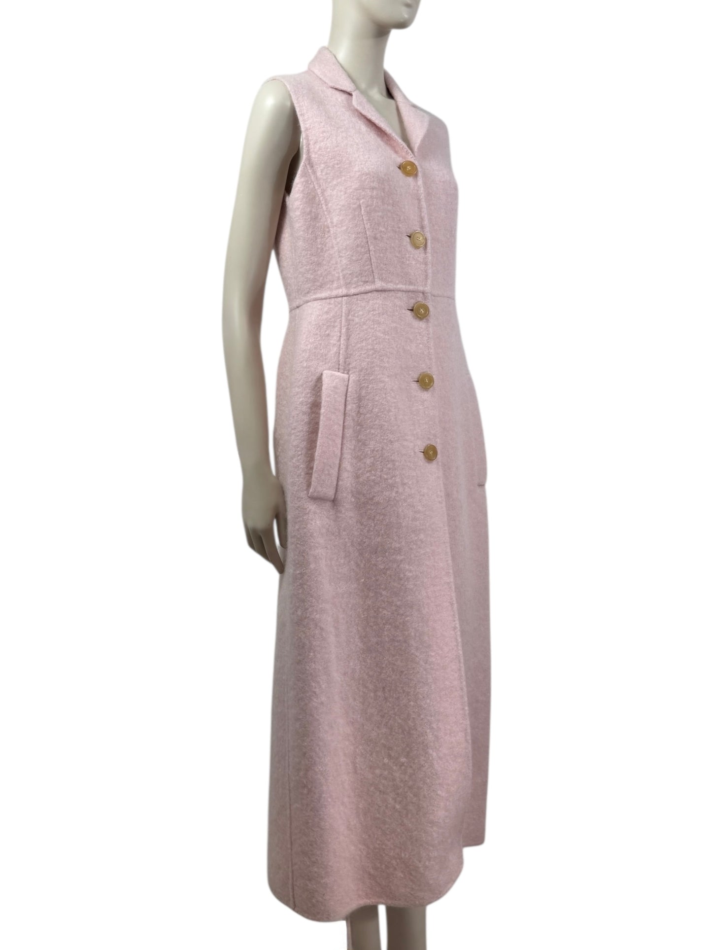 Rochas pink dress coat