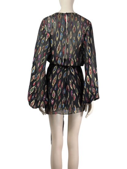 Saint Laurent Anthony Vaccarello 2017 Mini Chiffon dress lurex