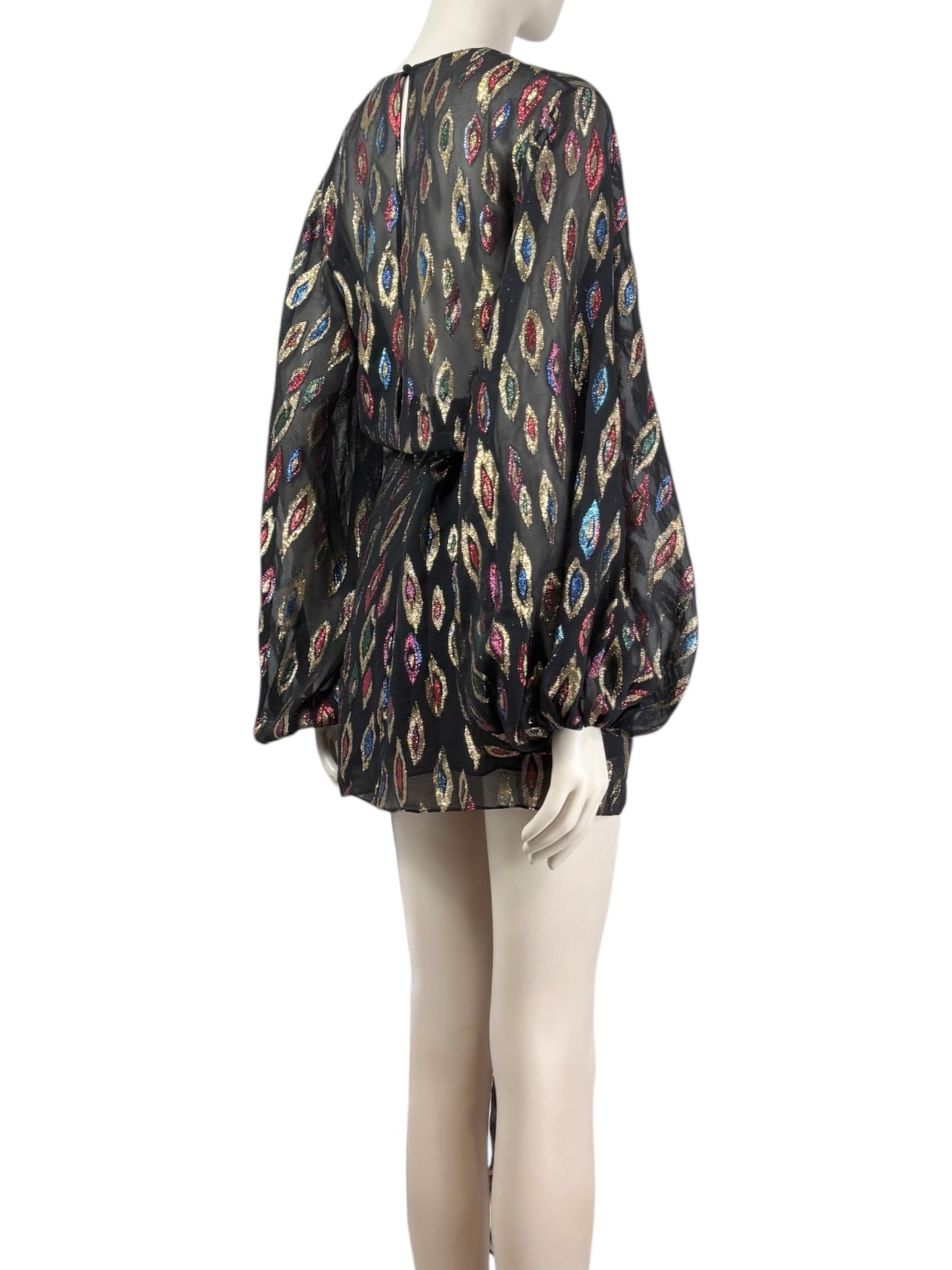 Saint Laurent Anthony Vaccarello 2017 Mini Chiffon dress lurex