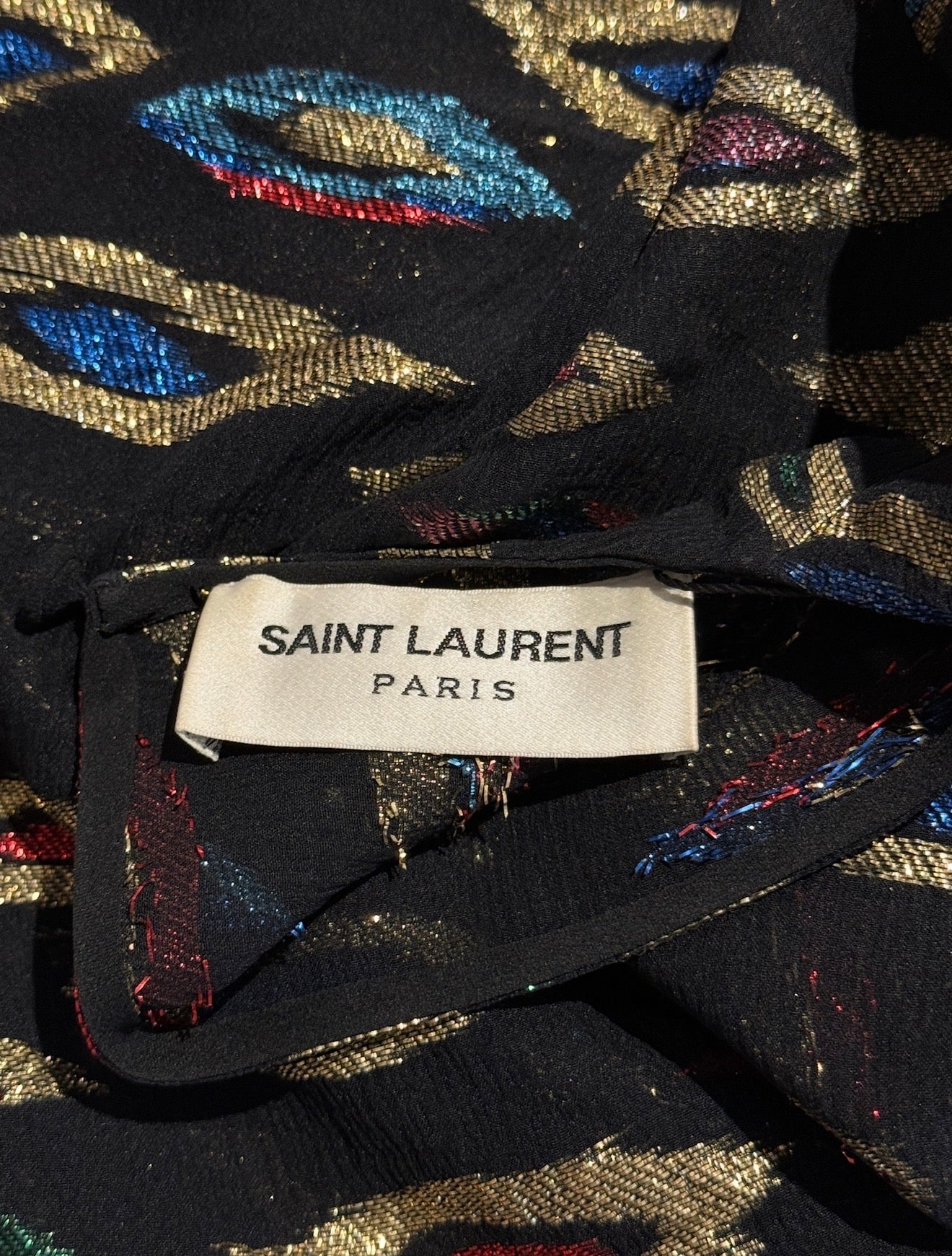 Saint Laurent Anthony Vaccarello 2017 Mini Chiffon dress lurex