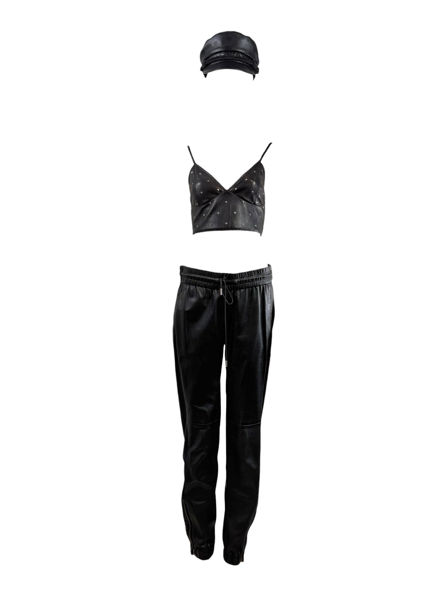Saint Laurent Anthony Vaccarello Black Lambskin set