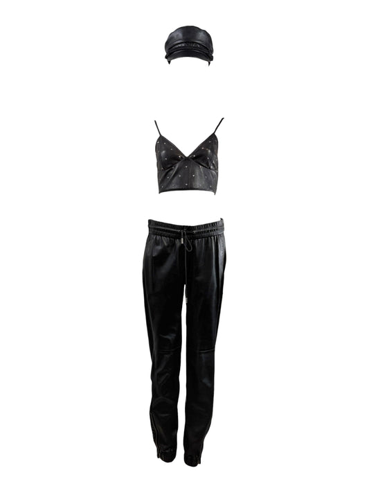 Saint Laurent Anthony Vaccarello Black Lambskin set