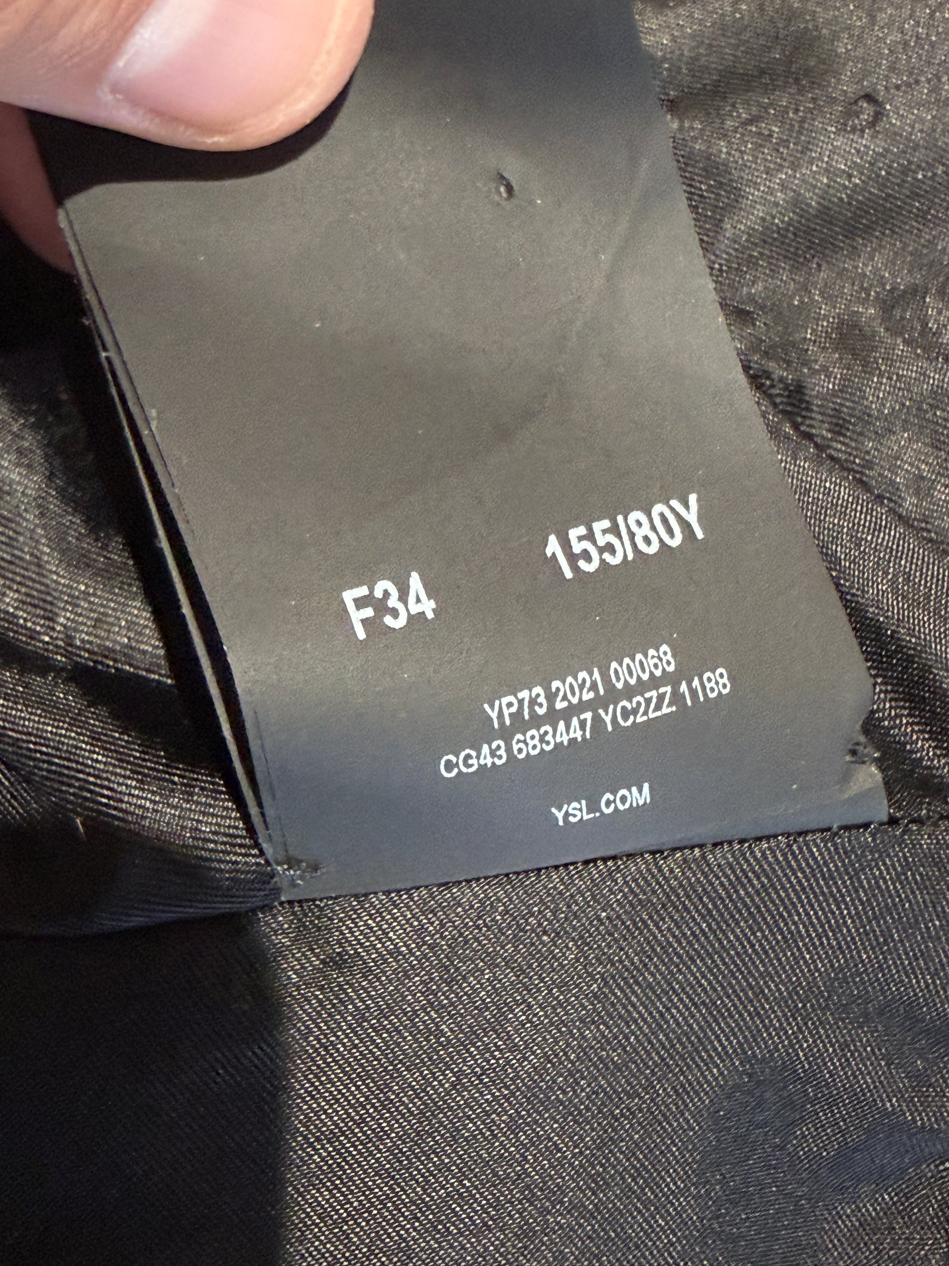 Saint Laurent Anthony Vaccarello Black Lambskin set