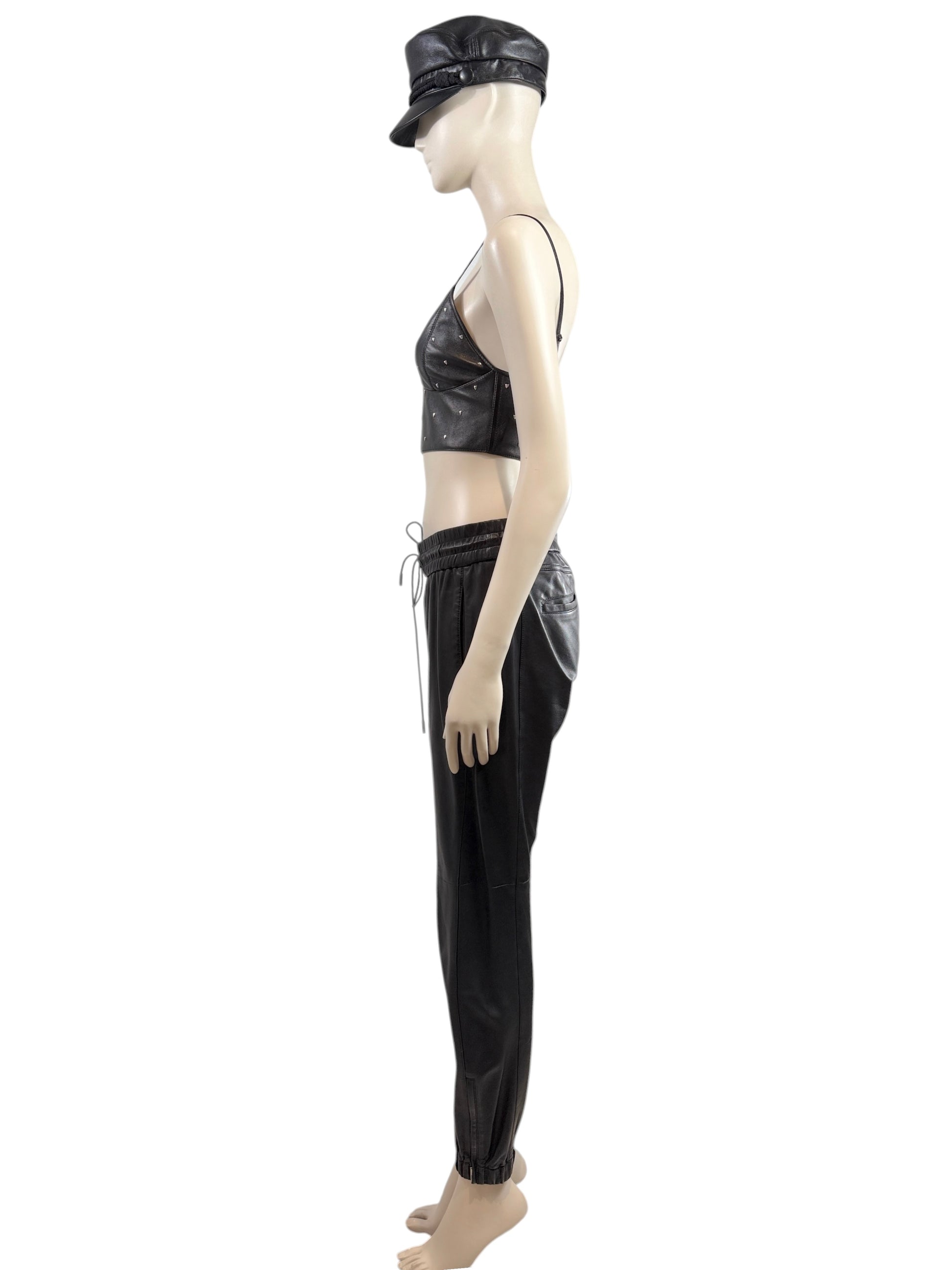 Saint Laurent Anthony Vaccarello Black Lambskin set