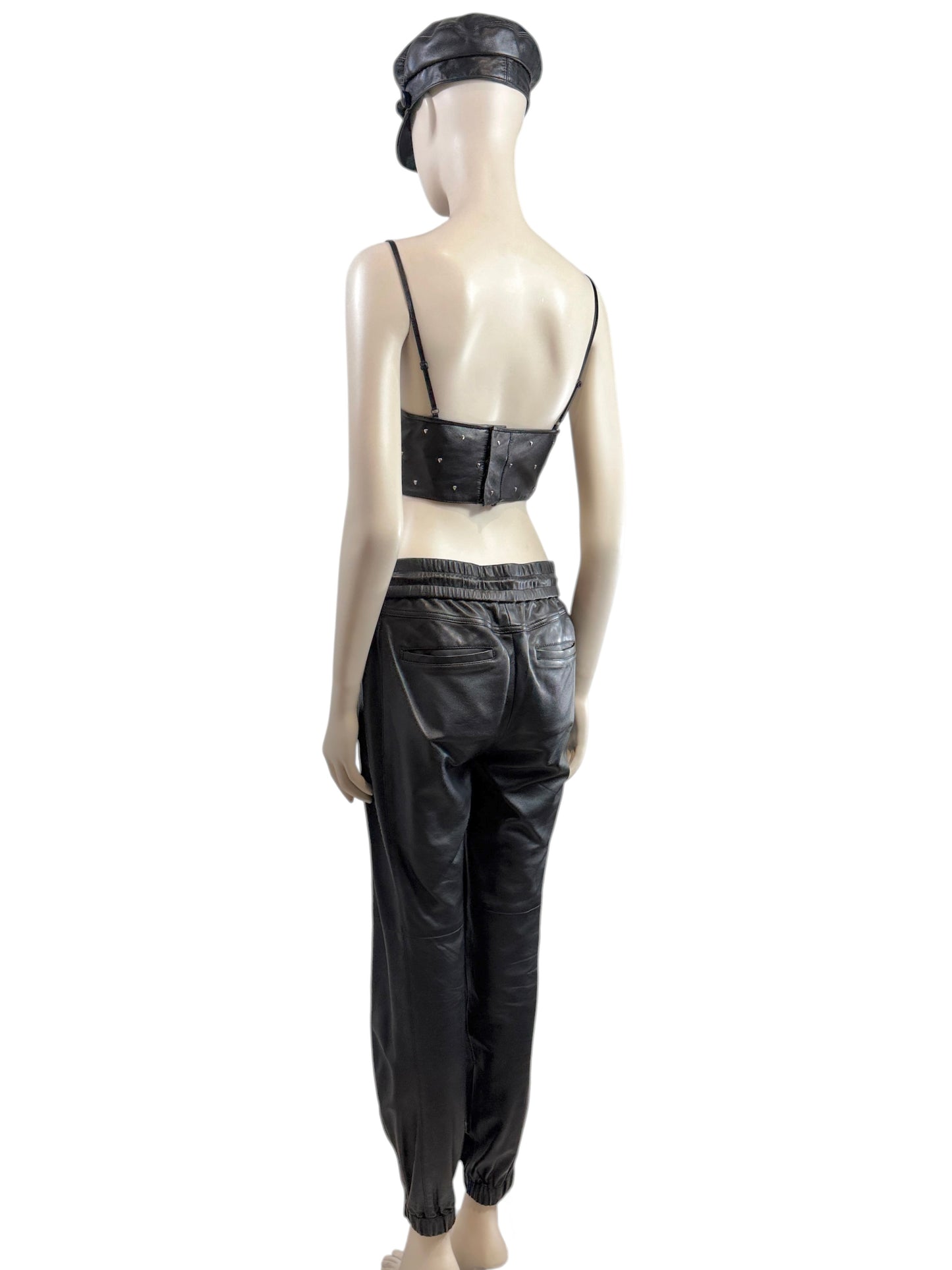 Saint Laurent Anthony Vaccarello Black Lambskin set