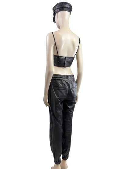 Saint Laurent Anthony Vaccarello Black Lambskin set