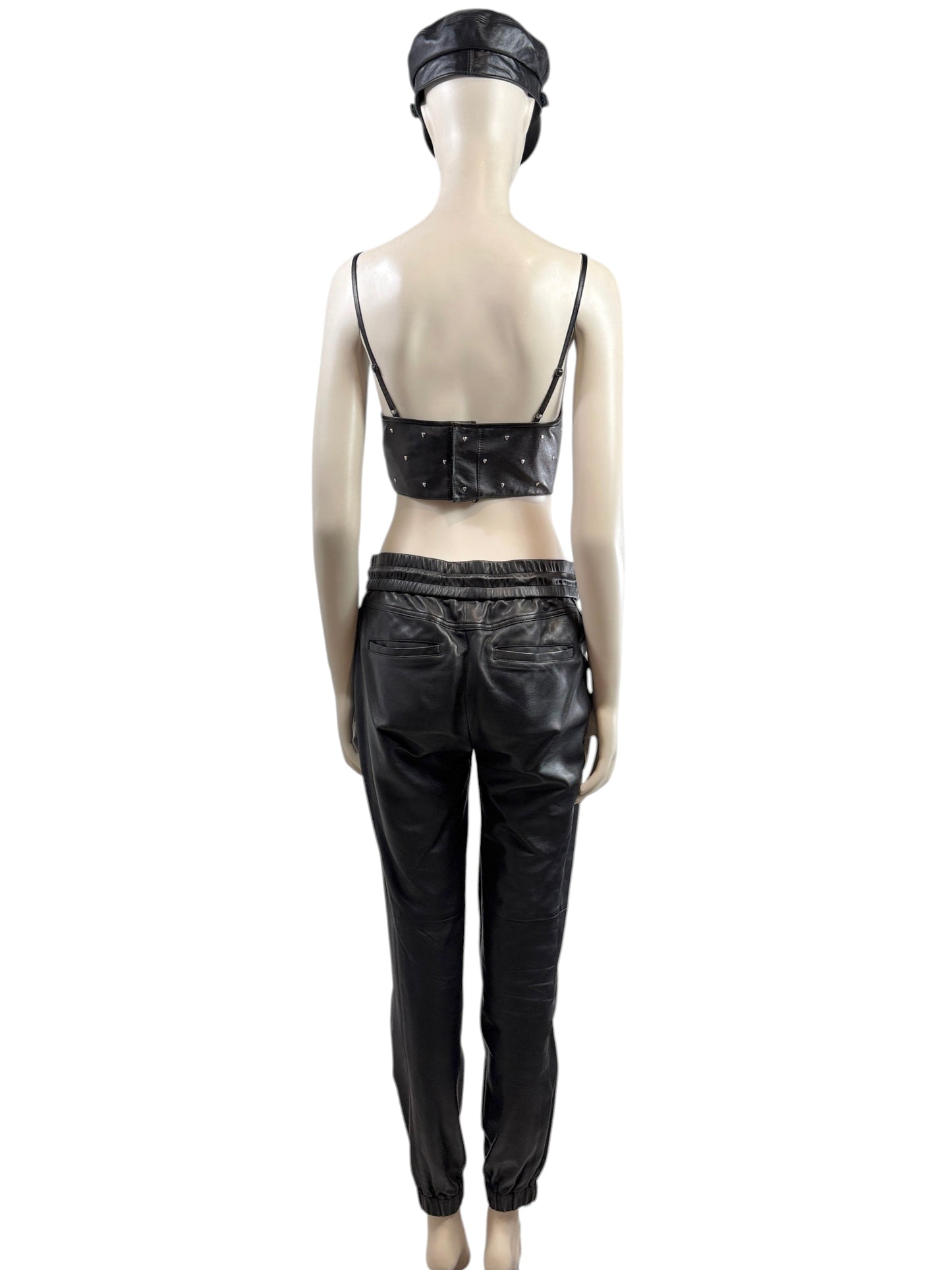 Saint Laurent Anthony Vaccarello Black Lambskin set