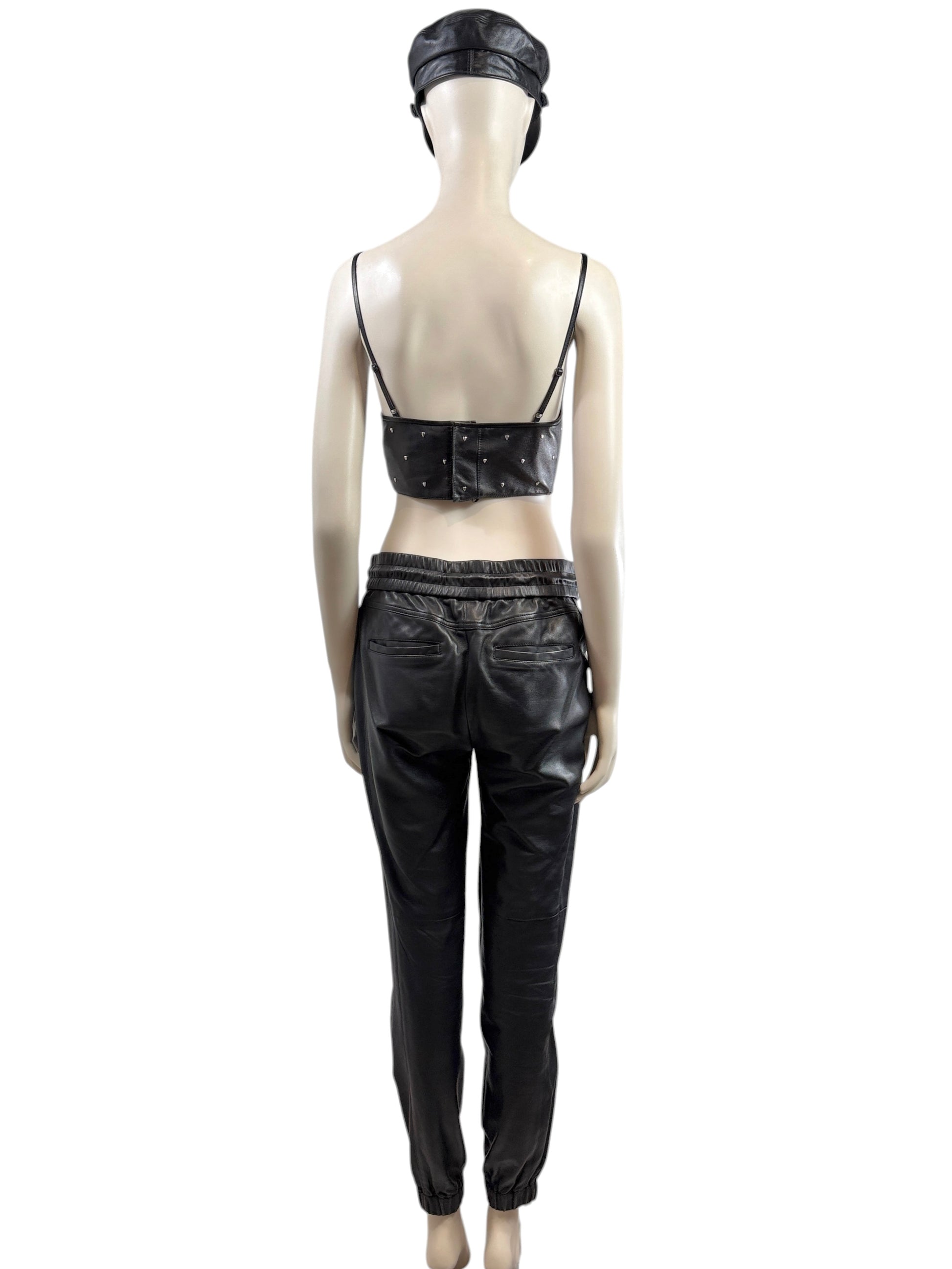 Saint Laurent Anthony Vaccarello Black Lambskin set