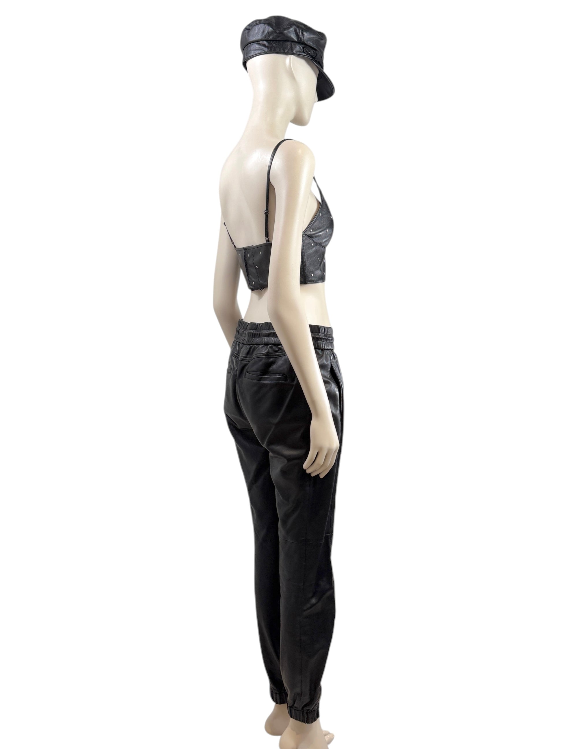 Saint Laurent Anthony Vaccarello Black Lambskin set