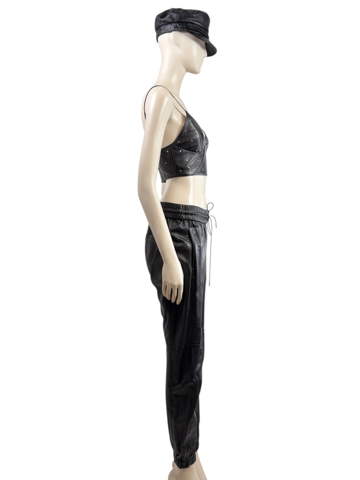 Saint Laurent Anthony Vaccarello Black Lambskin set