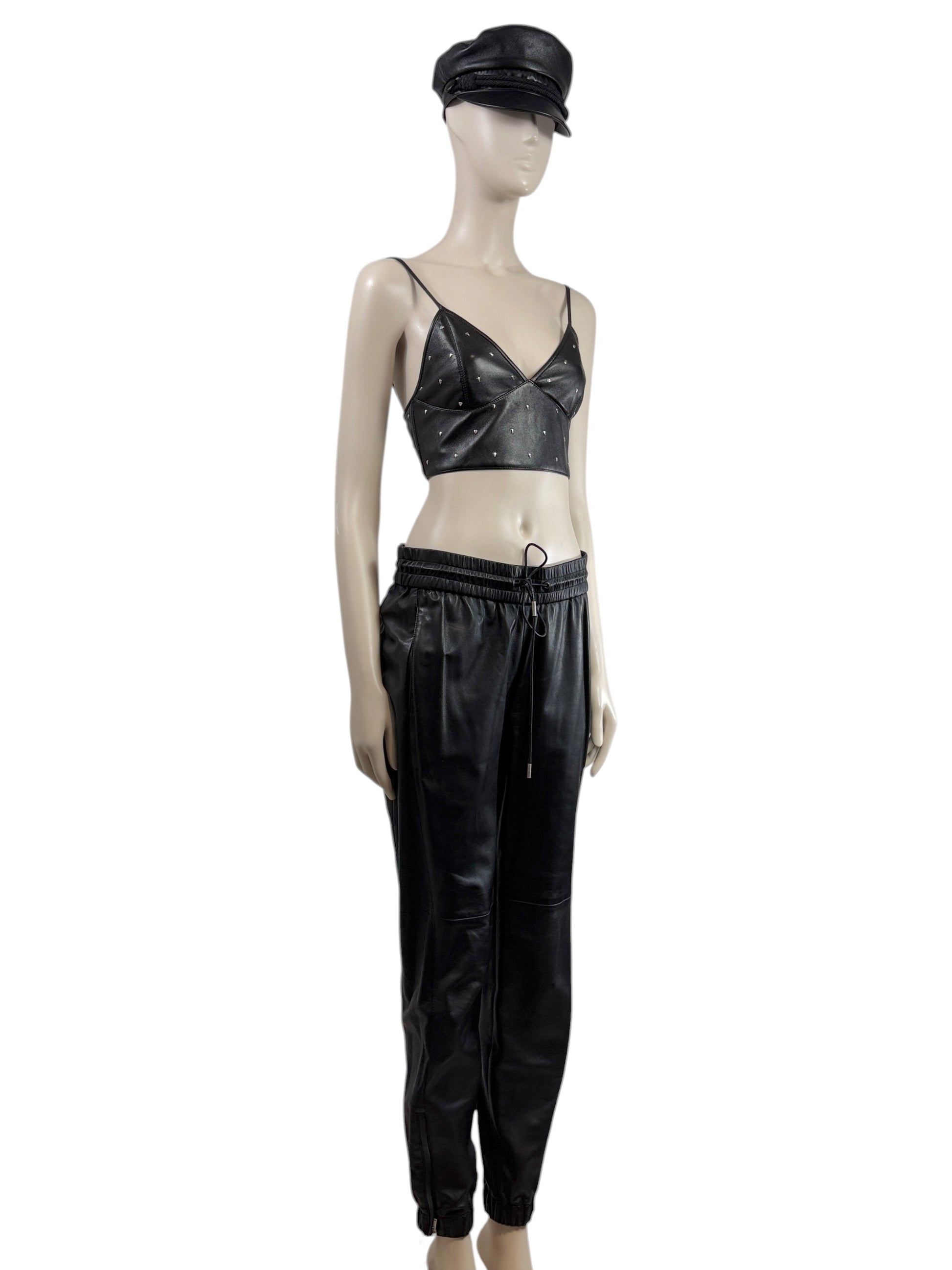 Saint Laurent Anthony Vaccarello Black Lambskin set