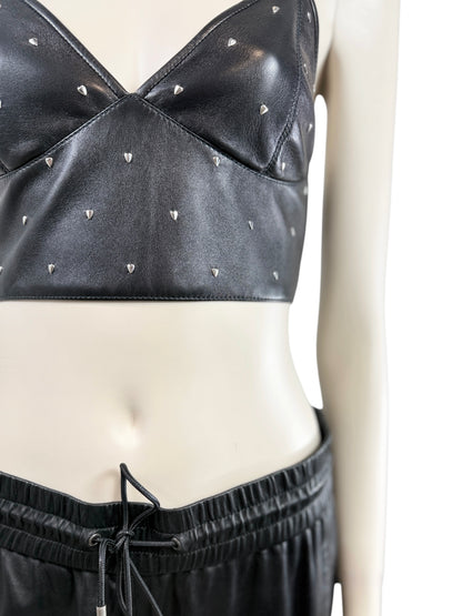 Saint Laurent Anthony Vaccarello Black Lambskin set