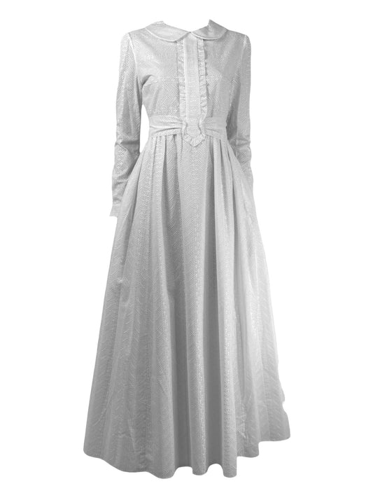 Saint Laurent Hedi Slimane - Resort 2015  - White broderie anglaise cotton dress