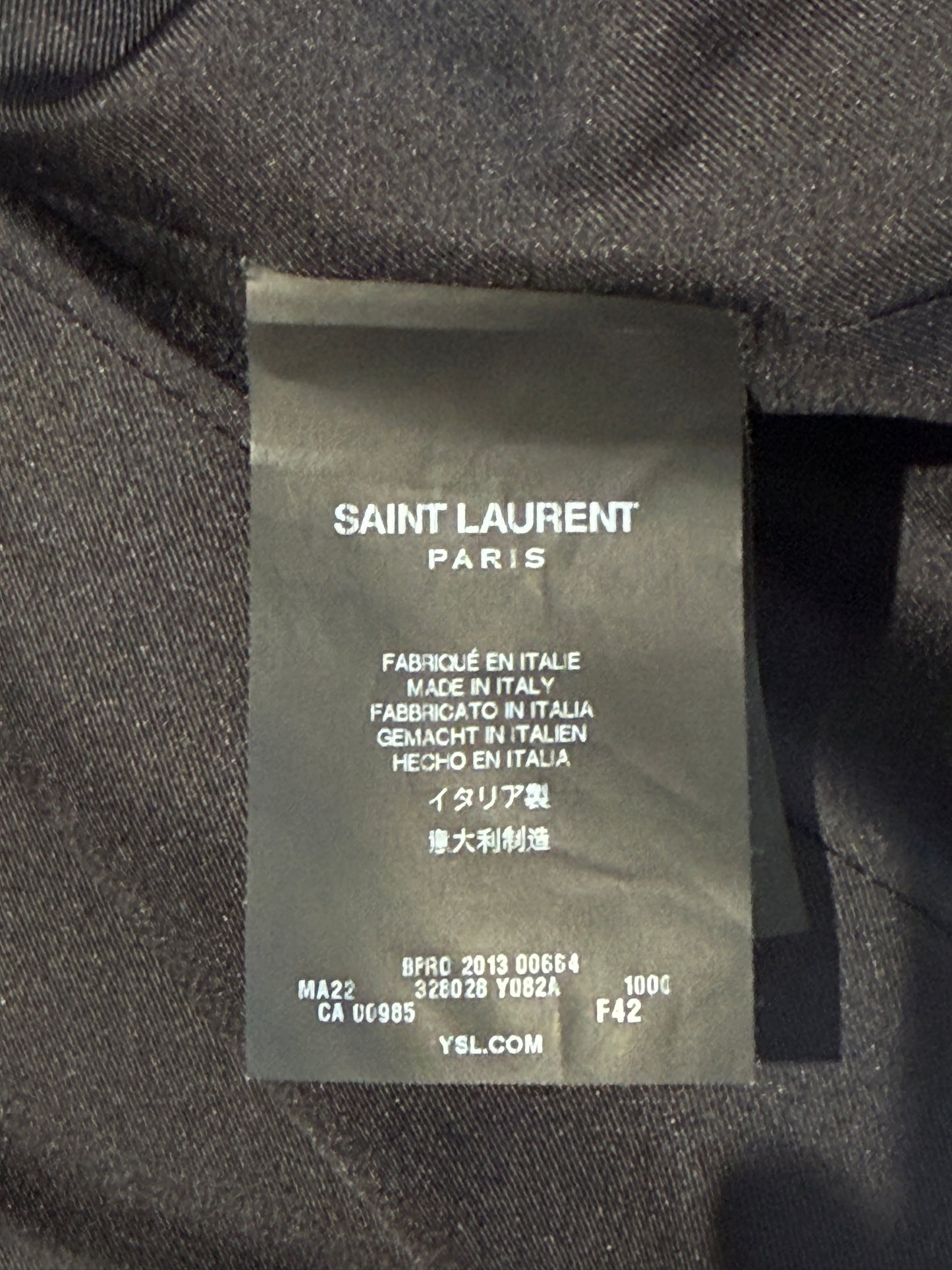 Saint Laurent Hedi Slimane Fall 2013 black cashmere coat