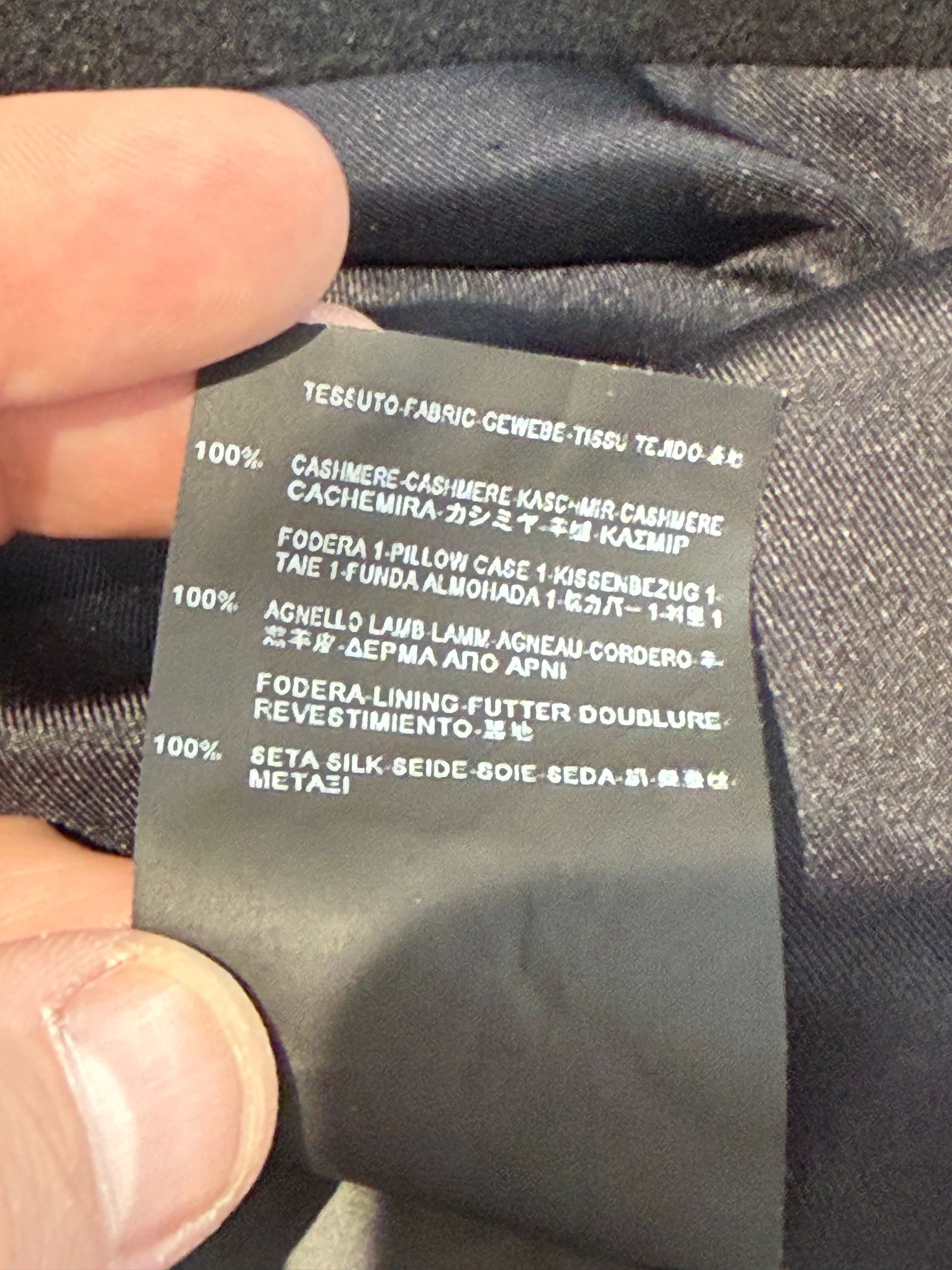 Saint Laurent Hedi Slimane Fall 2013 black cashmere coat