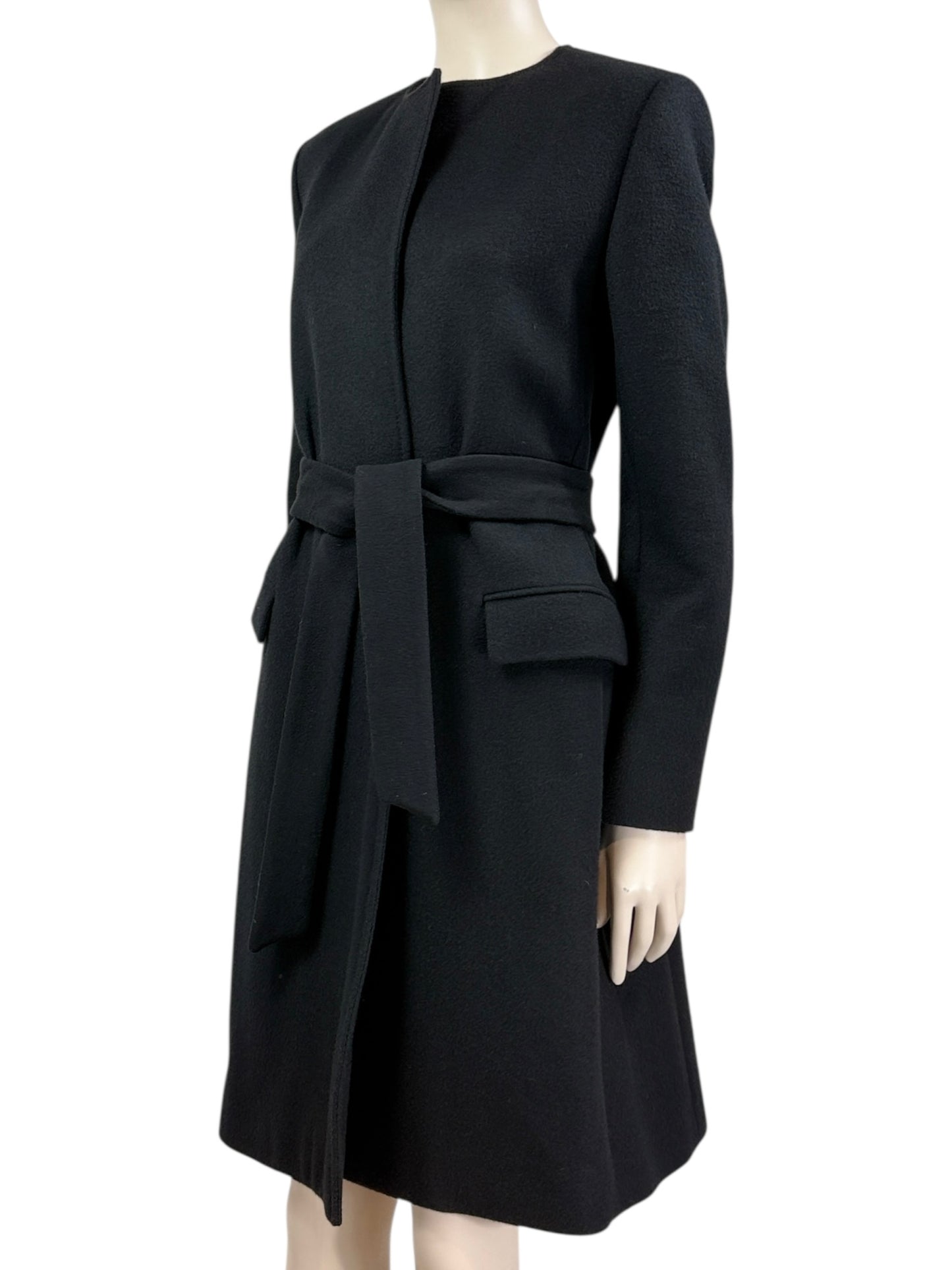 Saint Laurent Hedi Slimane Fall 2013 black cashmere coat