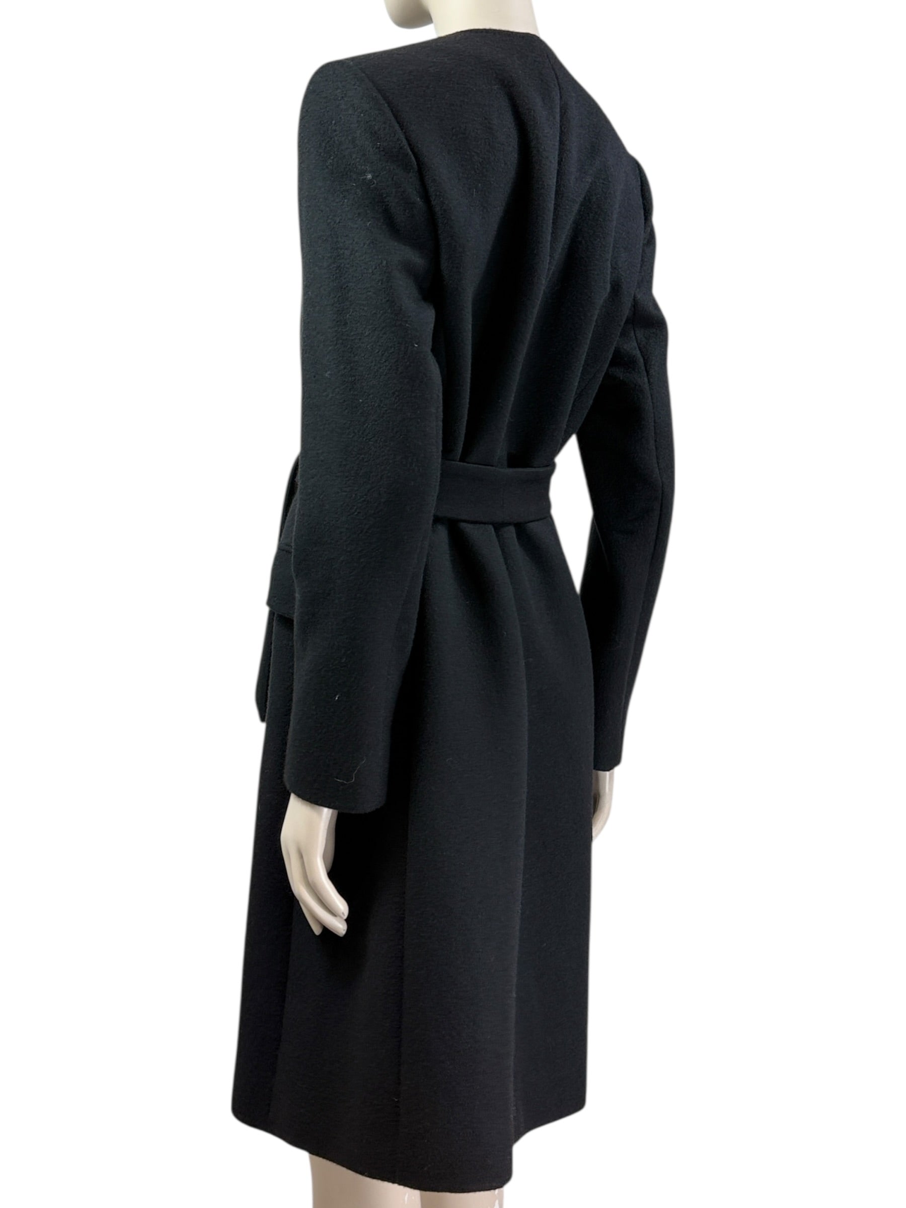Saint Laurent Hedi Slimane Fall 2013 black cashmere coat