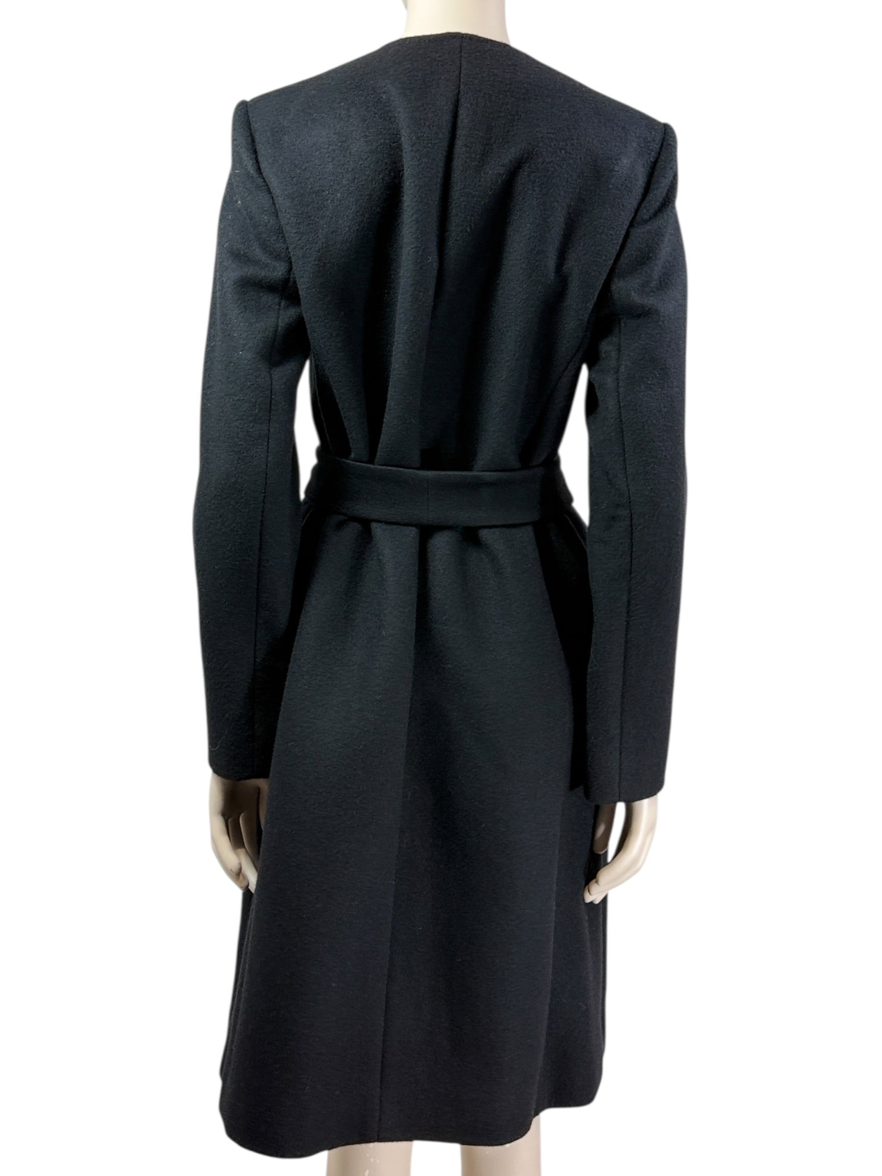 Saint Laurent Hedi Slimane Fall 2013 black cashmere coat