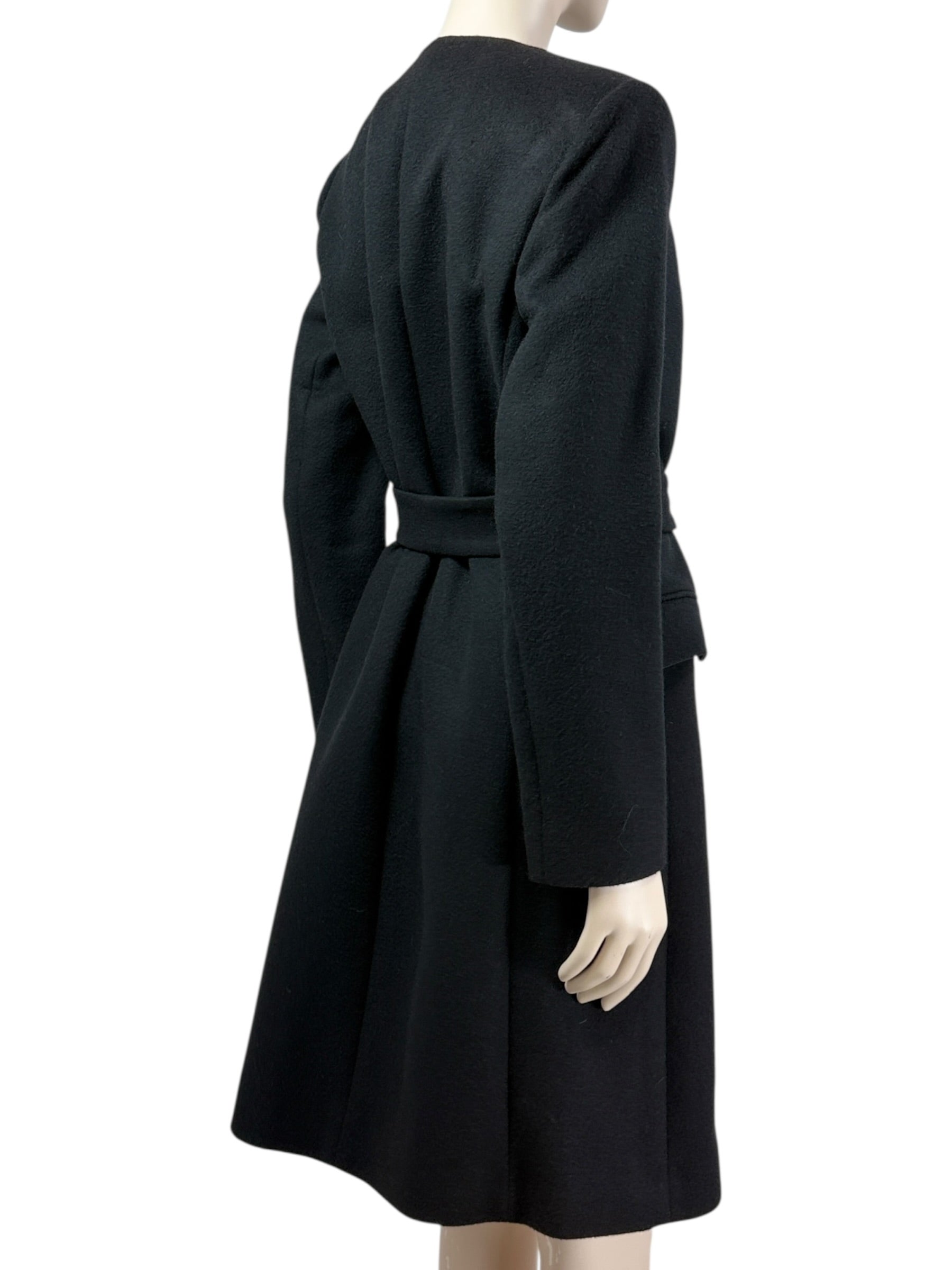 Saint Laurent Hedi Slimane Fall 2013 black cashmere coat